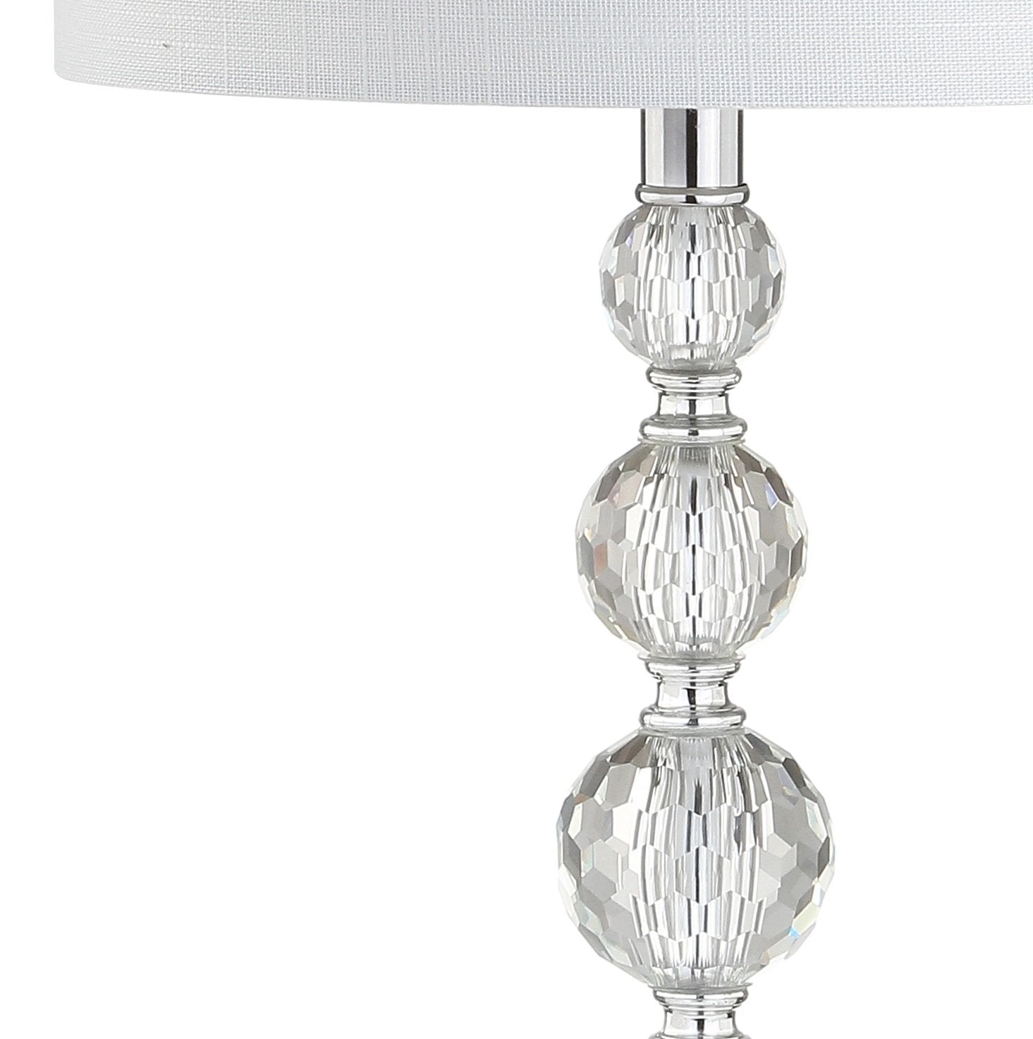 JONATHAN Y Nala LED Table Lamp Set of 2, 28.5in Crystal, Clear/Chrome, Model JYL5002A-SET2, Ideal for Bedroom, Living