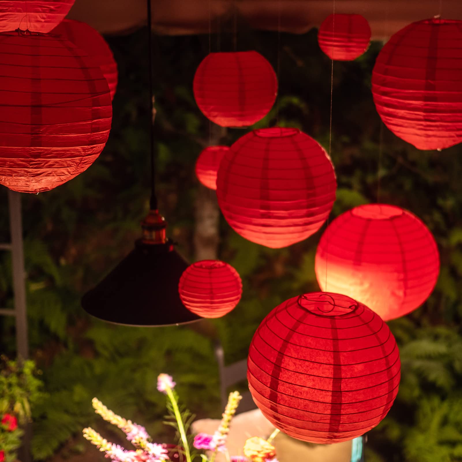 Red Paper Lanterns - 25 Piece Set - Red Party Decorations For Birthdays, Weddings And Special Occasions By Avoseta