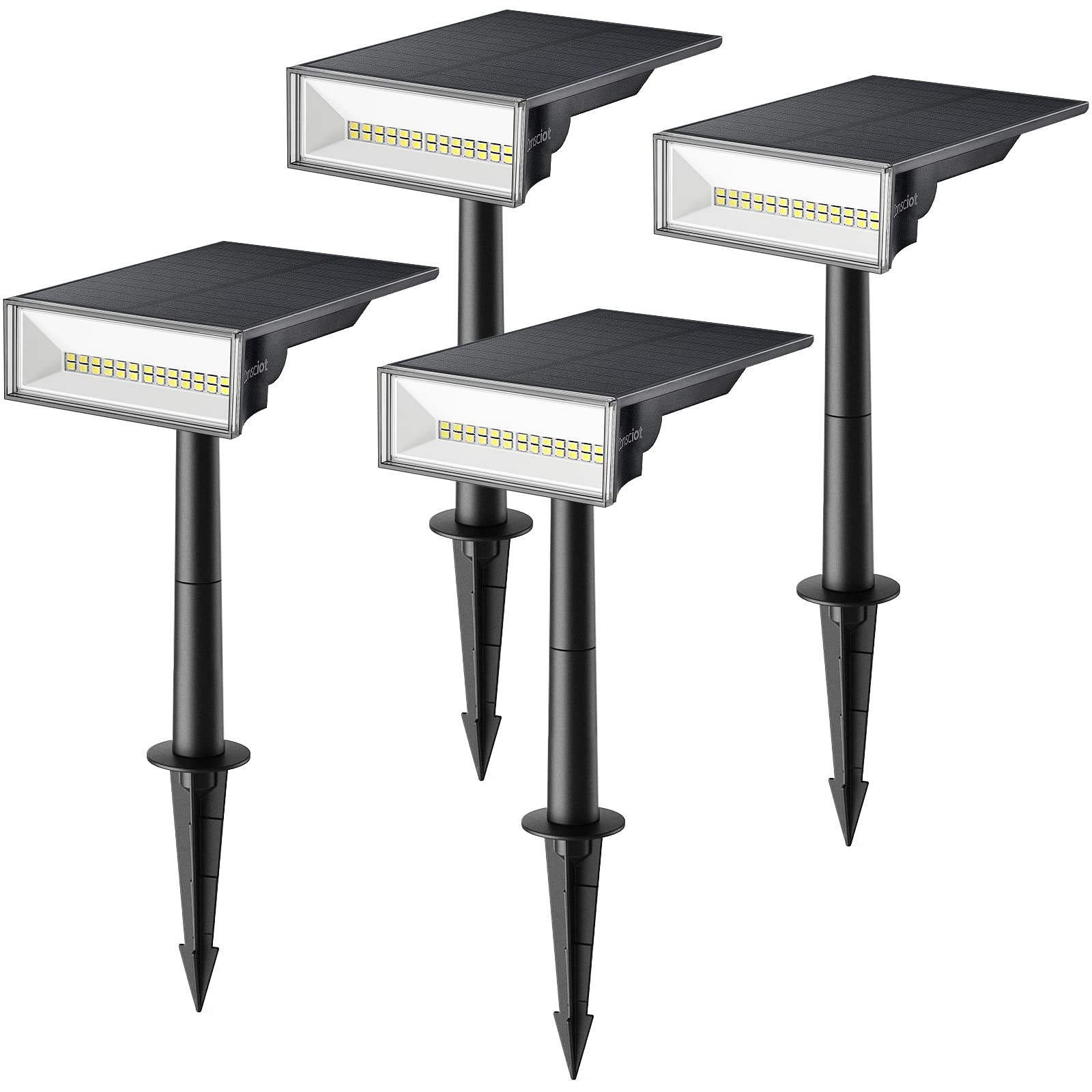 Consciot Solar Spot Lights Outdoor, 6500K Waterproof Landscape Lights For Yard & Garden, 4 Pack