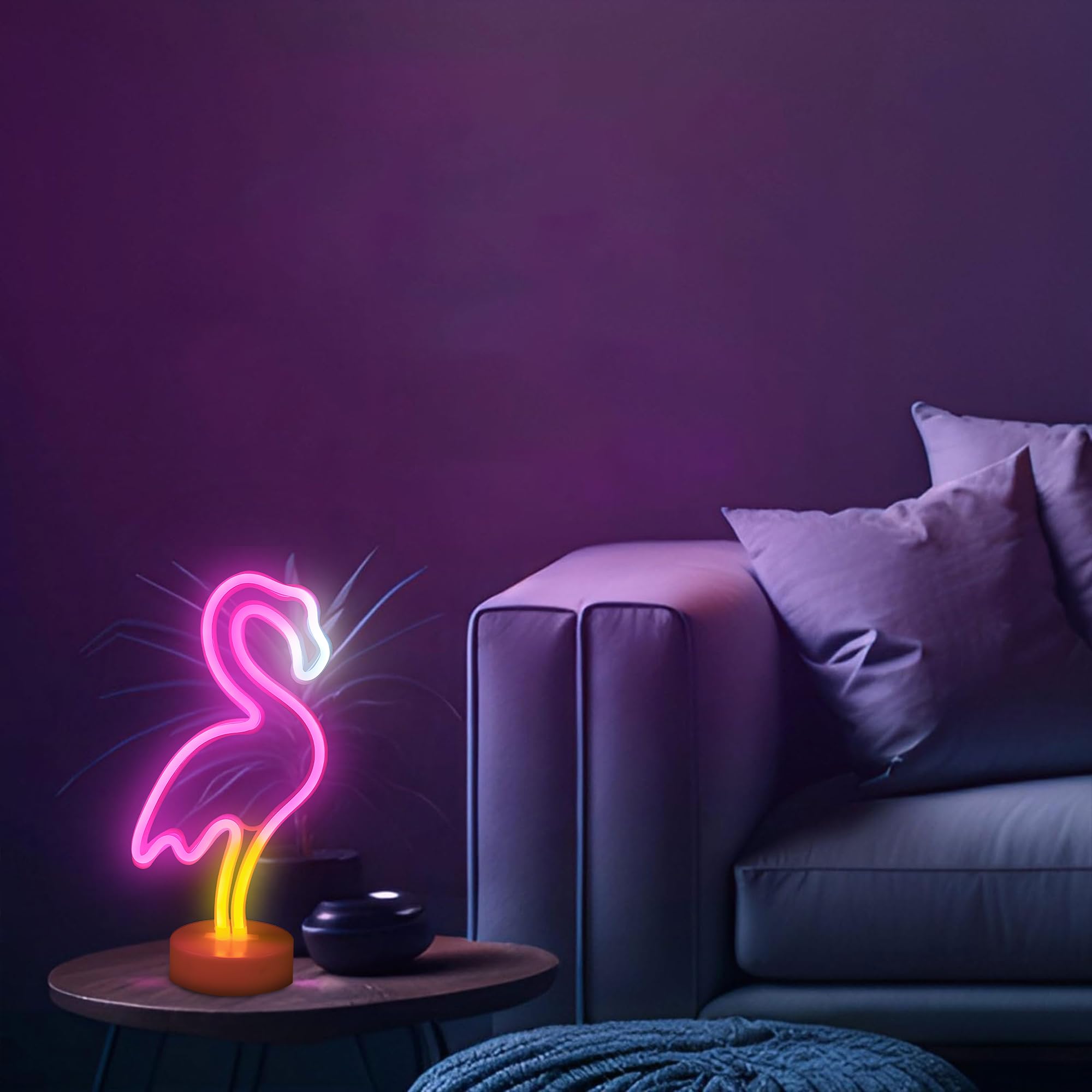 Flamingo Neon Signs Led Light Wall Lamp Home Decor Battery/Usb Powered Led Pink Neon Signs Animal Night Light For Bedroom Birthd