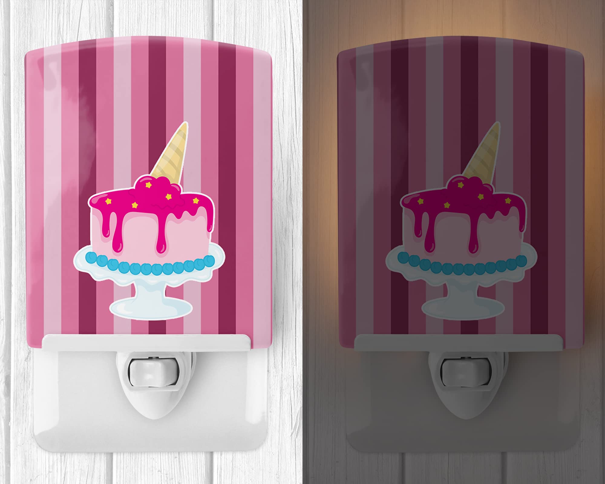 Carolines Treasures BB9061CNL Ice Cream Cone Cake Ceramic Night Light Compact, UL-Certified, Ideal for Bedroom, Bathroom, Nurse