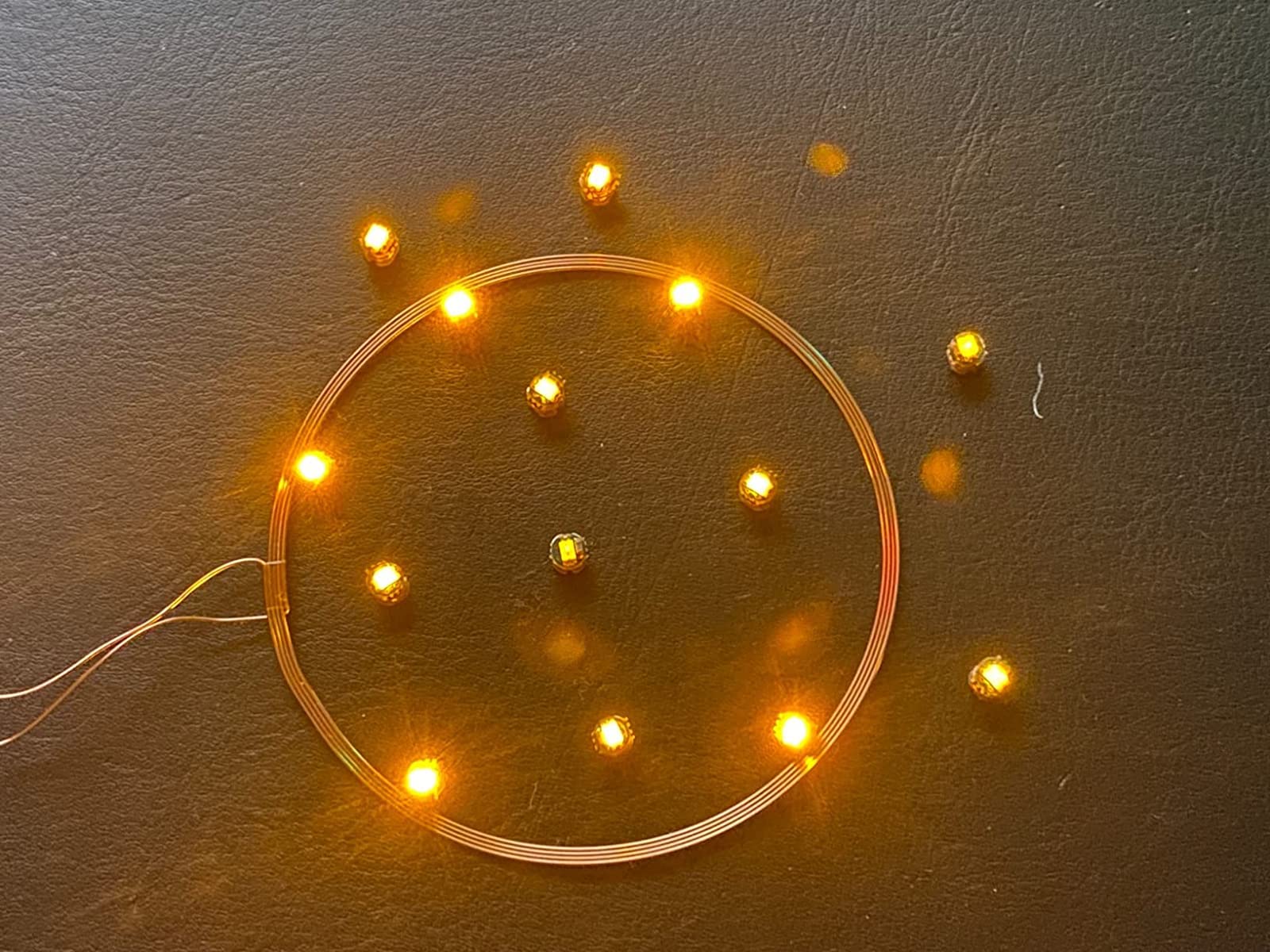 Taidacent Wireless LED Induction Module, 10PCS Colorful Wireless LEDs, Yellow, Model TDJL000109