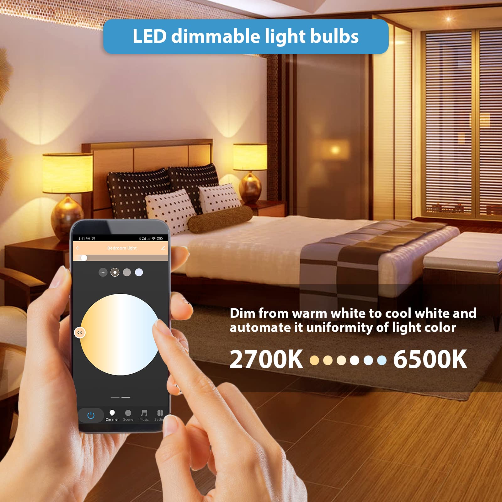 Khsuin Smart Light Bulbs 16W Br30, 1600Lumen, Alexa & Google Home Compatible, 2