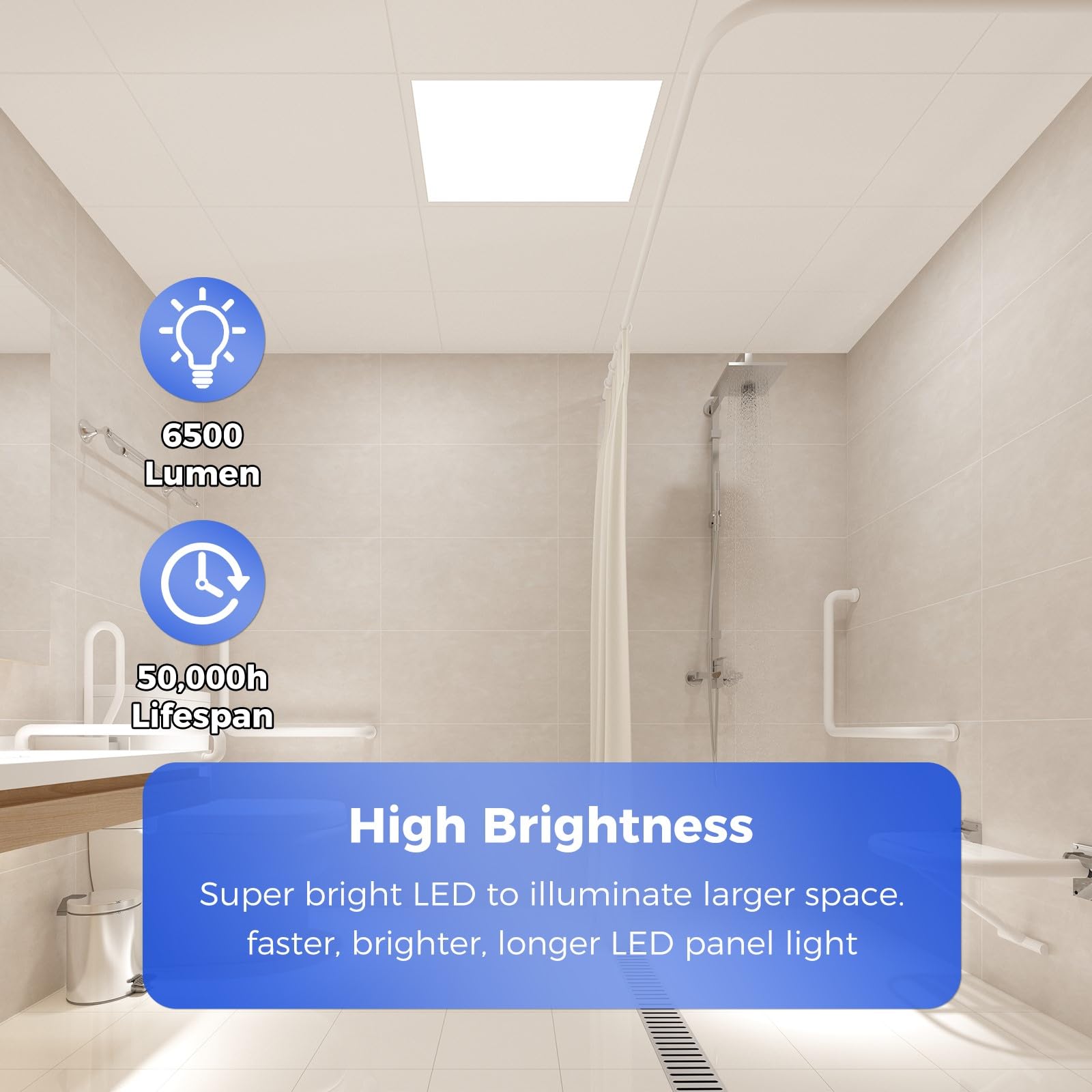 Aikvsxer 30 Pack 2X2 Led Flat Panel Light  Flush Mount Ceiling Light Kitchen Lighting Fixtures Bright 6500Lm 0-10V Dimmable Switchable 3000K/4000K/5000K/5700K/6500K  30W/35W/40W/45W/50W