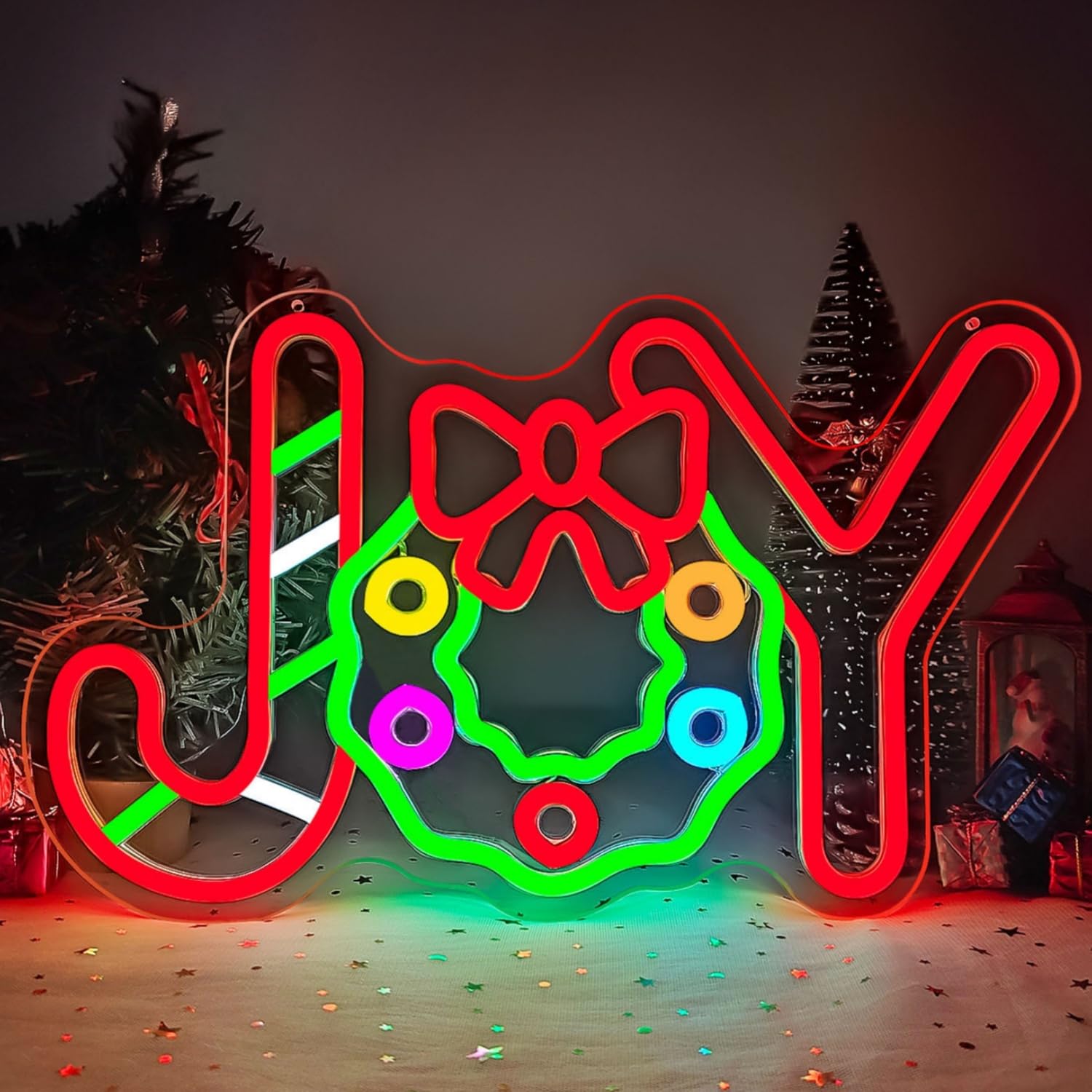 Christmas Neon Sign Christmas Joy Neon Sign Christmas Led Sign Candy Neon Christmas Decorations Joy Christmas Lights Dimmable Li