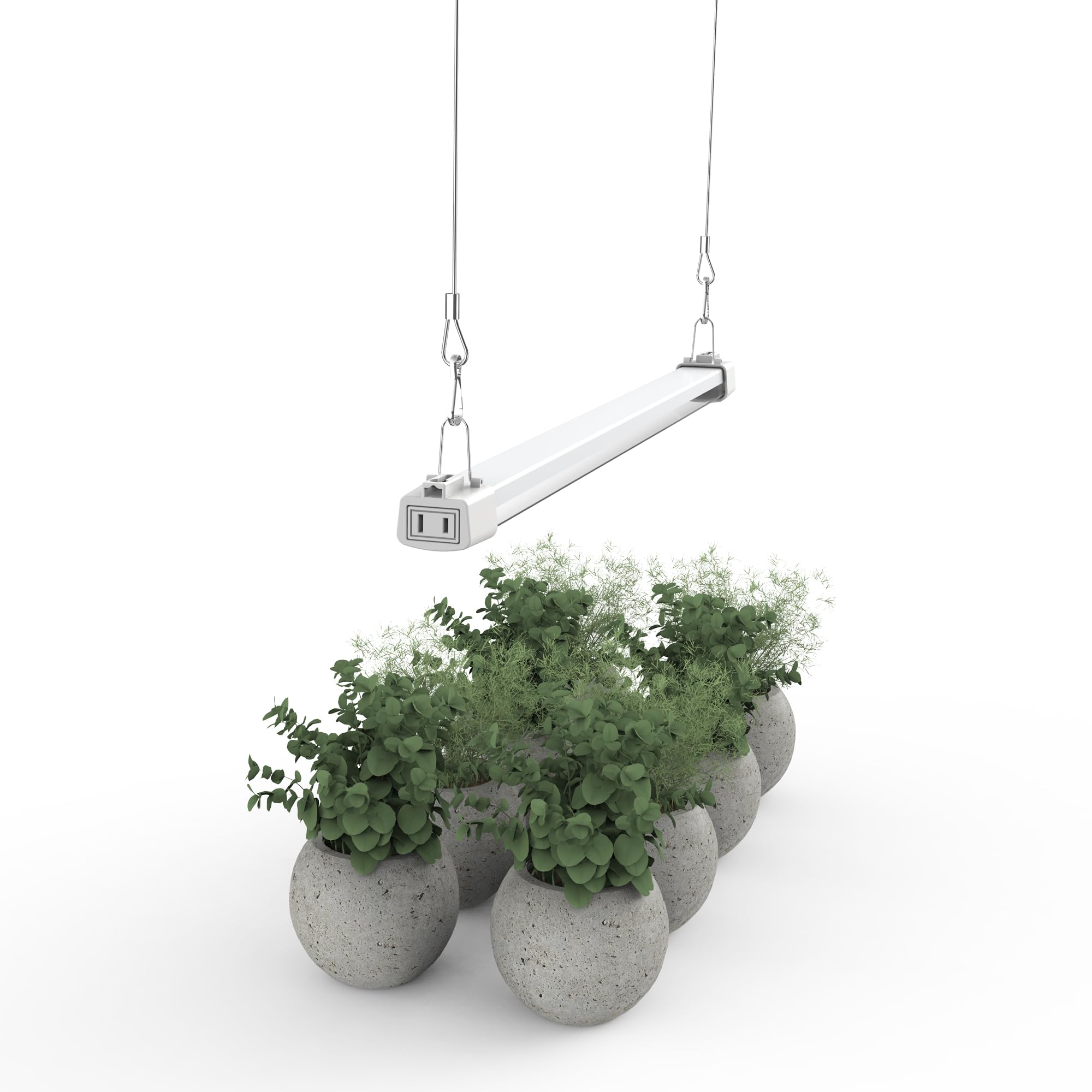 Apicdom Led Grow Light 2Ft Full Spectrum Compact Linkable Lighting Fixture For Indoor Greenhouse Year Round Plant Seedlings, Essential Grow Slim Hanging Suspended Strip