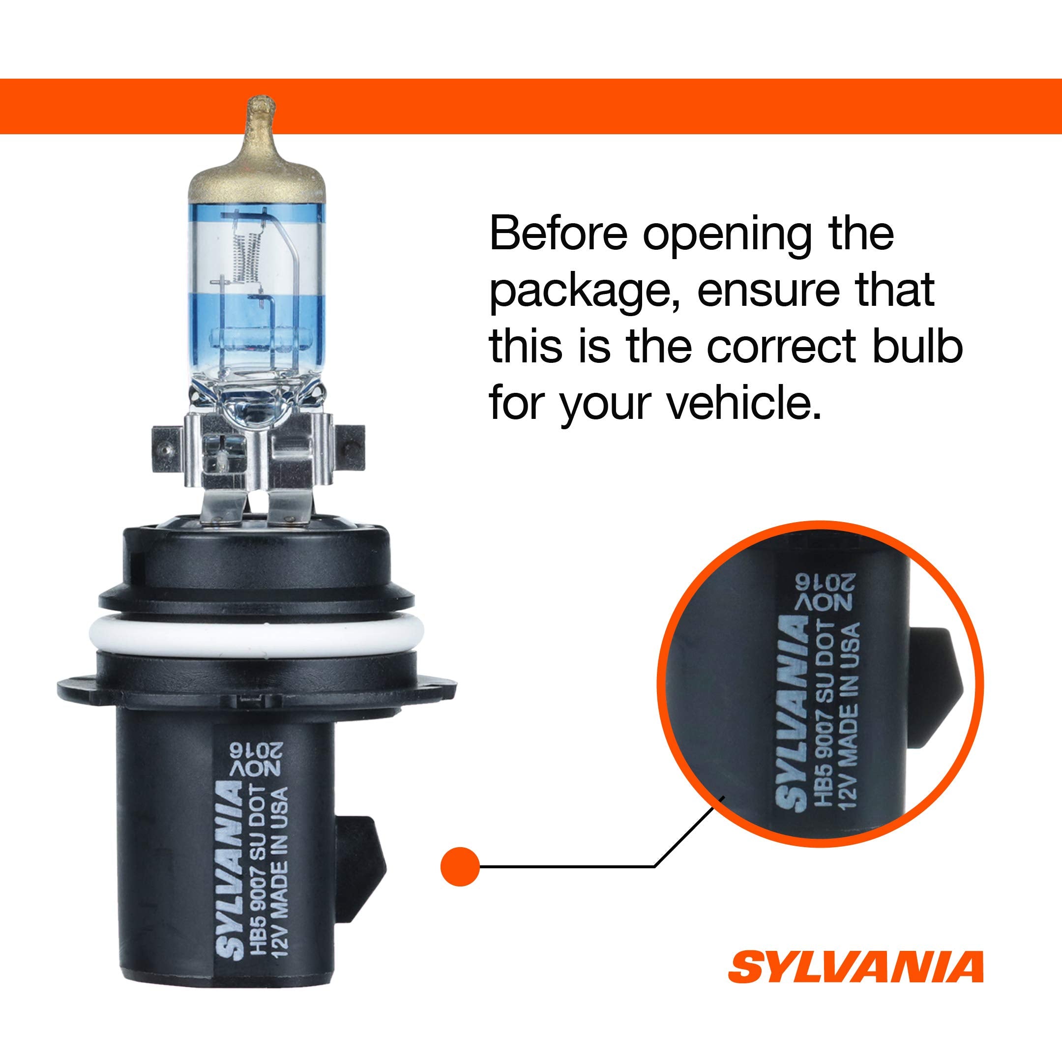 SYLVANIA 9007 SilverStar Ultra Halogen Headlight Bulbs - High Performance, Brightest Downroad Light, Includes 2 Bulbs