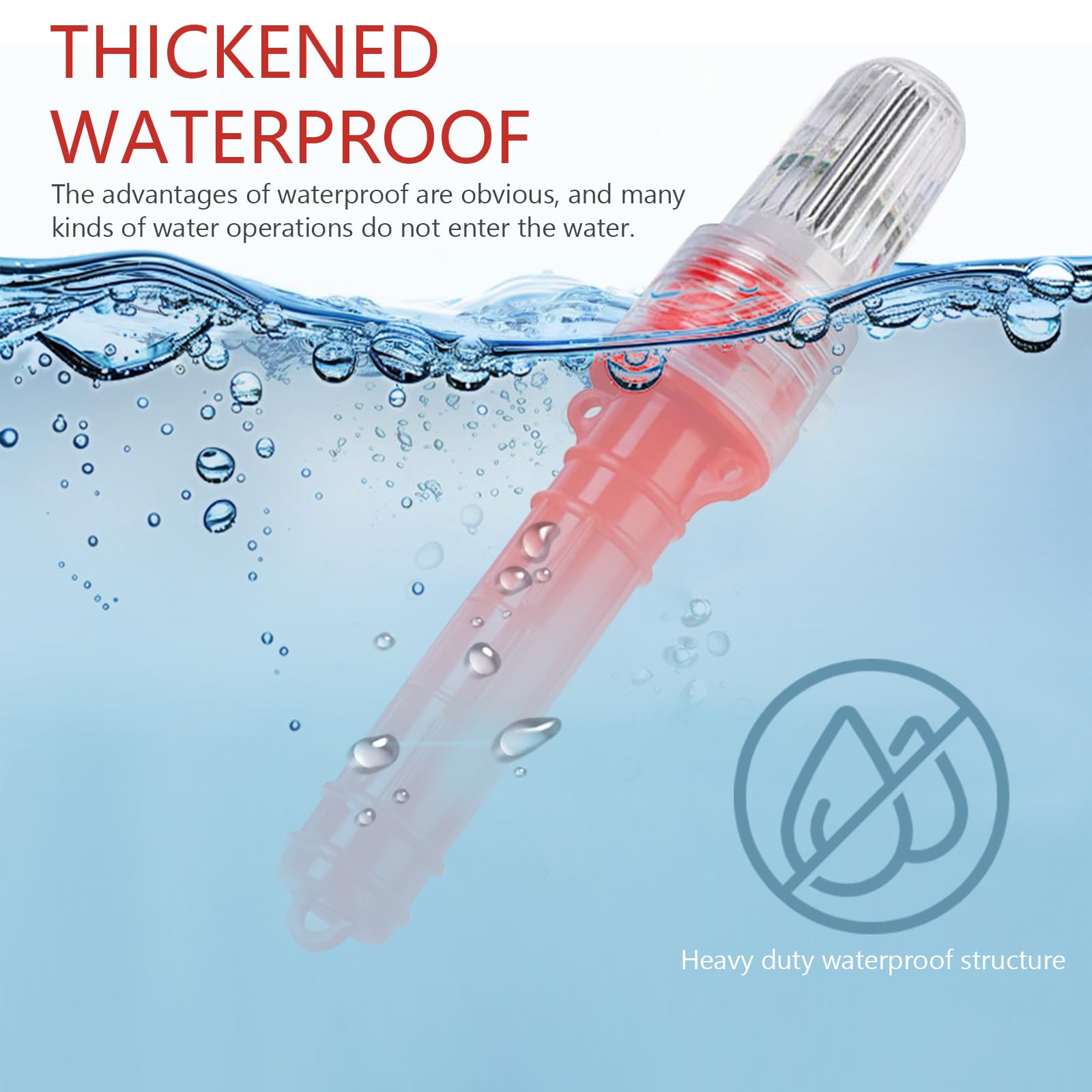 Marine Lighting Signal Flares, Boat Flares Waterproof Emergency Signals or Fishing Nets, Buoys & Boats (Red-3Pcs)