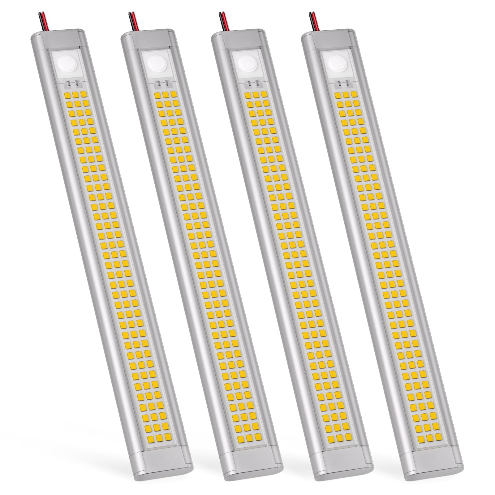 GZV 12V LED Lights  12 Volt Lights  Enclosed Trailer Light  LED Band for RV Interior  Band Lights for Trailer  Cargo  Truck  Van  Shed  RV(4Pack  4000K  Silver)