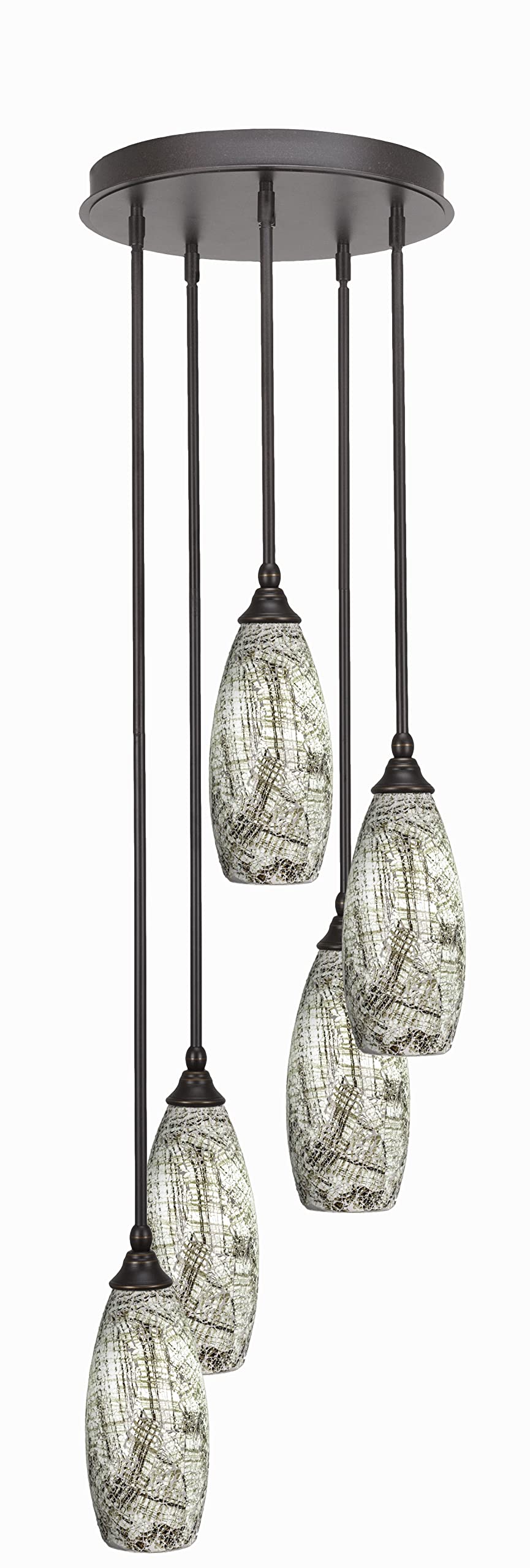 Empire 5 Light Cluster Pendalier in Dark Granite Finish (2145-DG-5064)