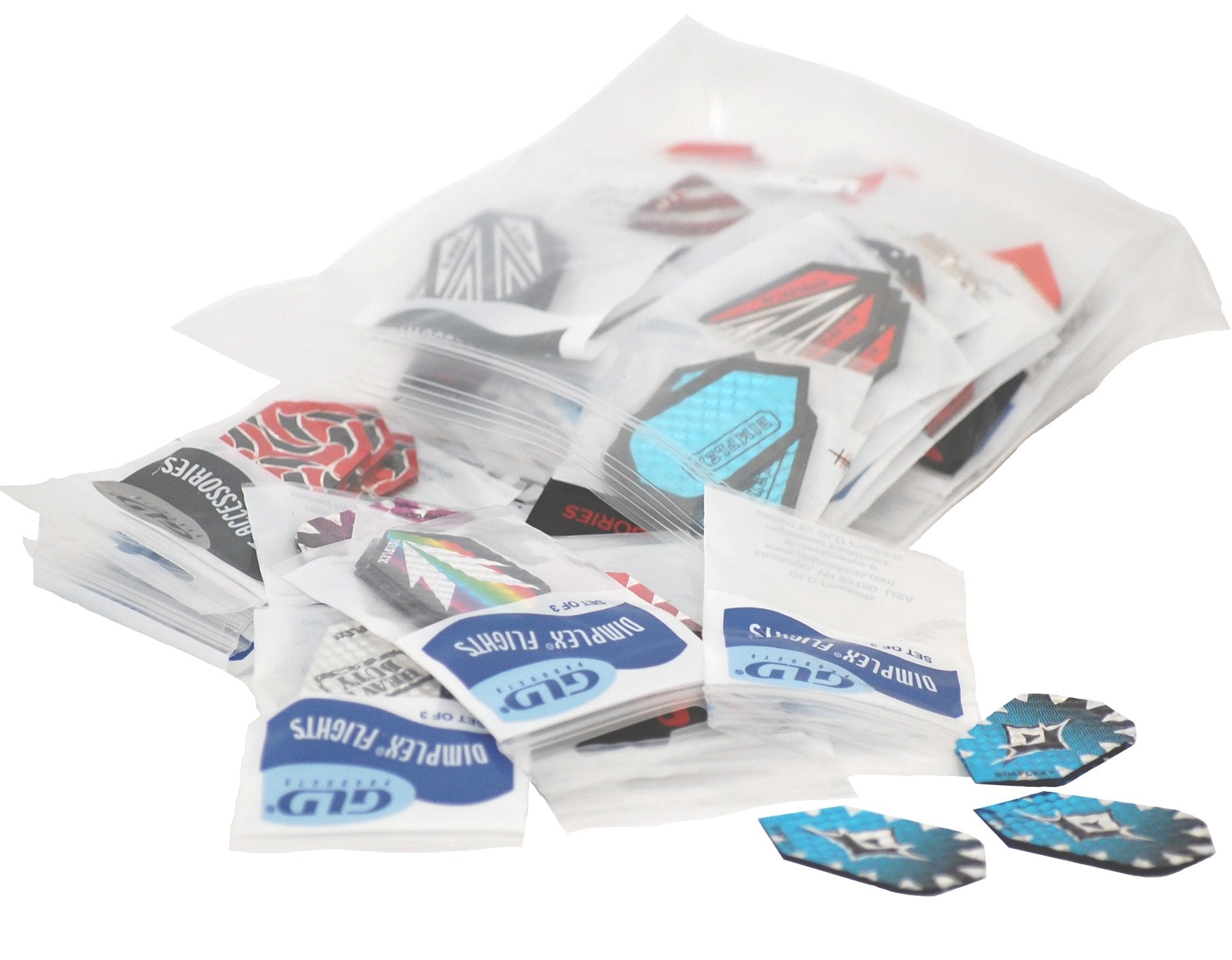 Viper Slim Dart Flights - 50 Sets (150 Pieces) - Assorted Colors - Model 30-9300-98 - Durable Plastic
