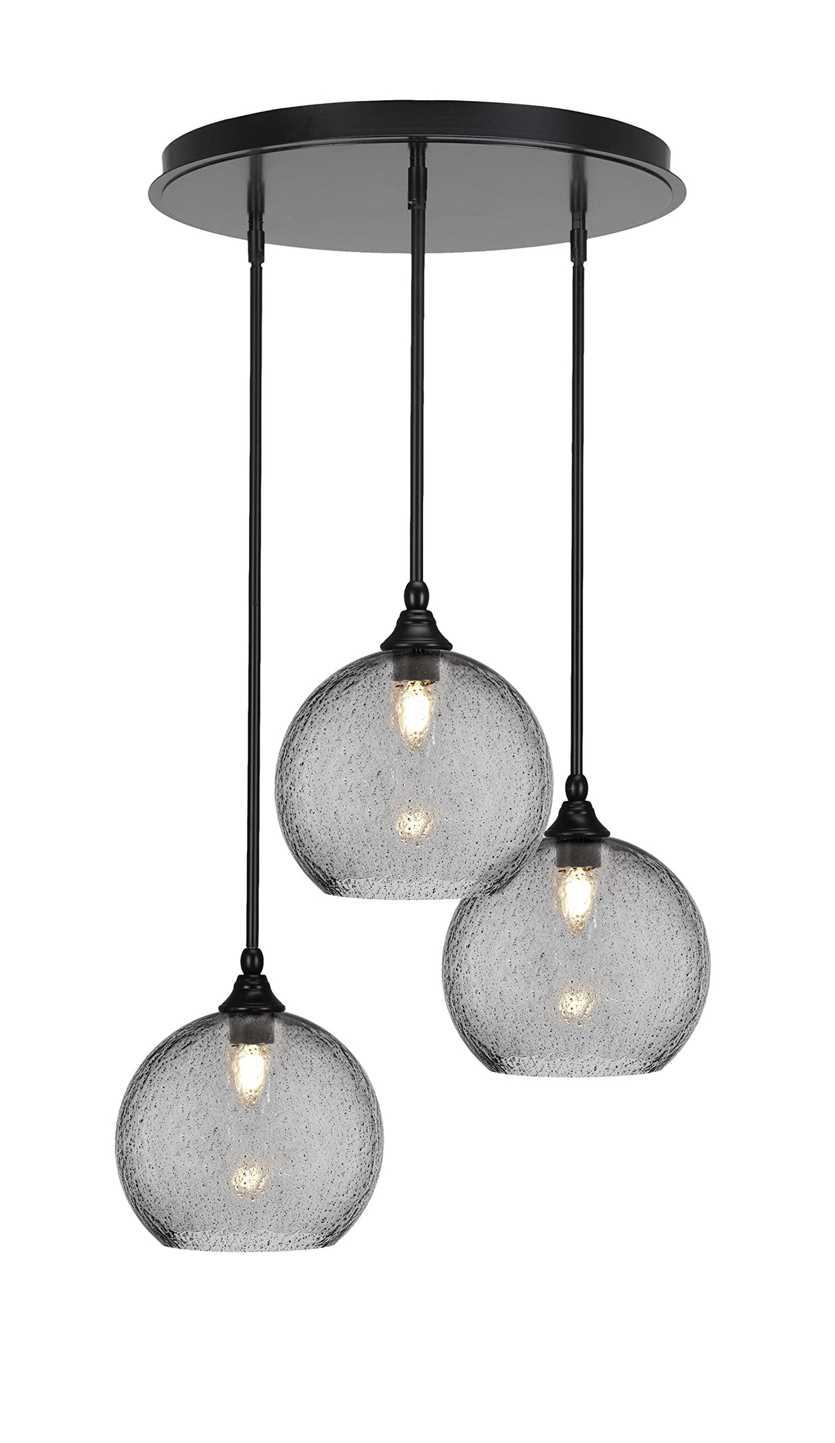 Empire 3 Light Cluster Pendalier in Matte Black Finish (2183-MB-4352)