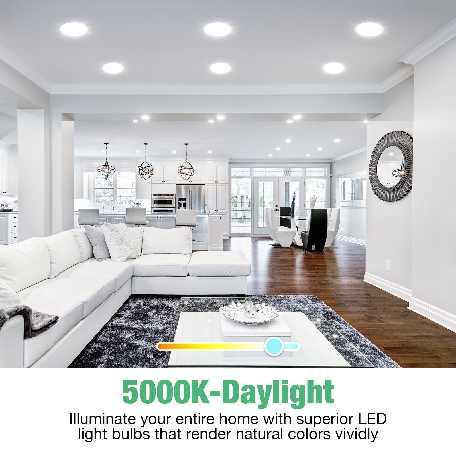 Degnju 6 Pack Br30 Led Recessed Light Bulb, Dimmable Indoor Flood Light Bulbs Cri80 7W Equivalent 65W 5000K Daylight 650 Lumens, 15000 Lifetime Hours E26 Base Led Can Light Bulb, Flicker-Free