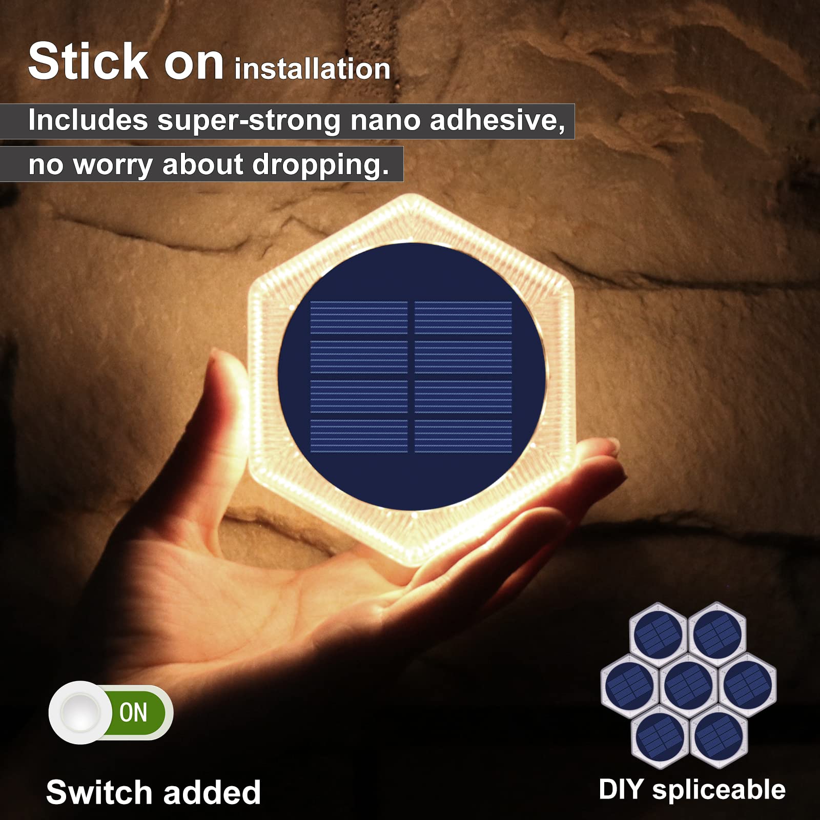 Solar Deck Lights Outdoor,Warm White Solar Step Lights Waterproof,Solar Driveway Lights,Solar Deck Step Lights,Solar Powered Lights For Stairs,Sidewalk,Pathway,Yard,Patio,Garden,Ground(4 Pack)