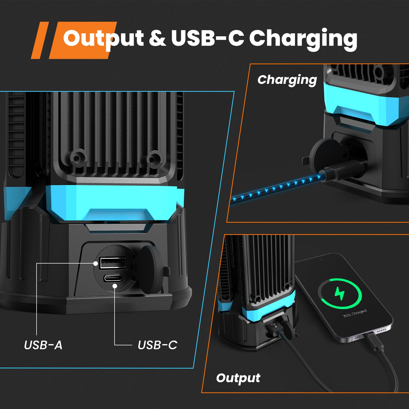 5000 Lumen Work Light With Stand, Gogonova 67'' Rechargeable Cordless Work Light With Triple Led Lamps, 1200/2500/5000 Lumen, 4500/7000K Dimmable Led Work Light Kit With Detachable Tripod