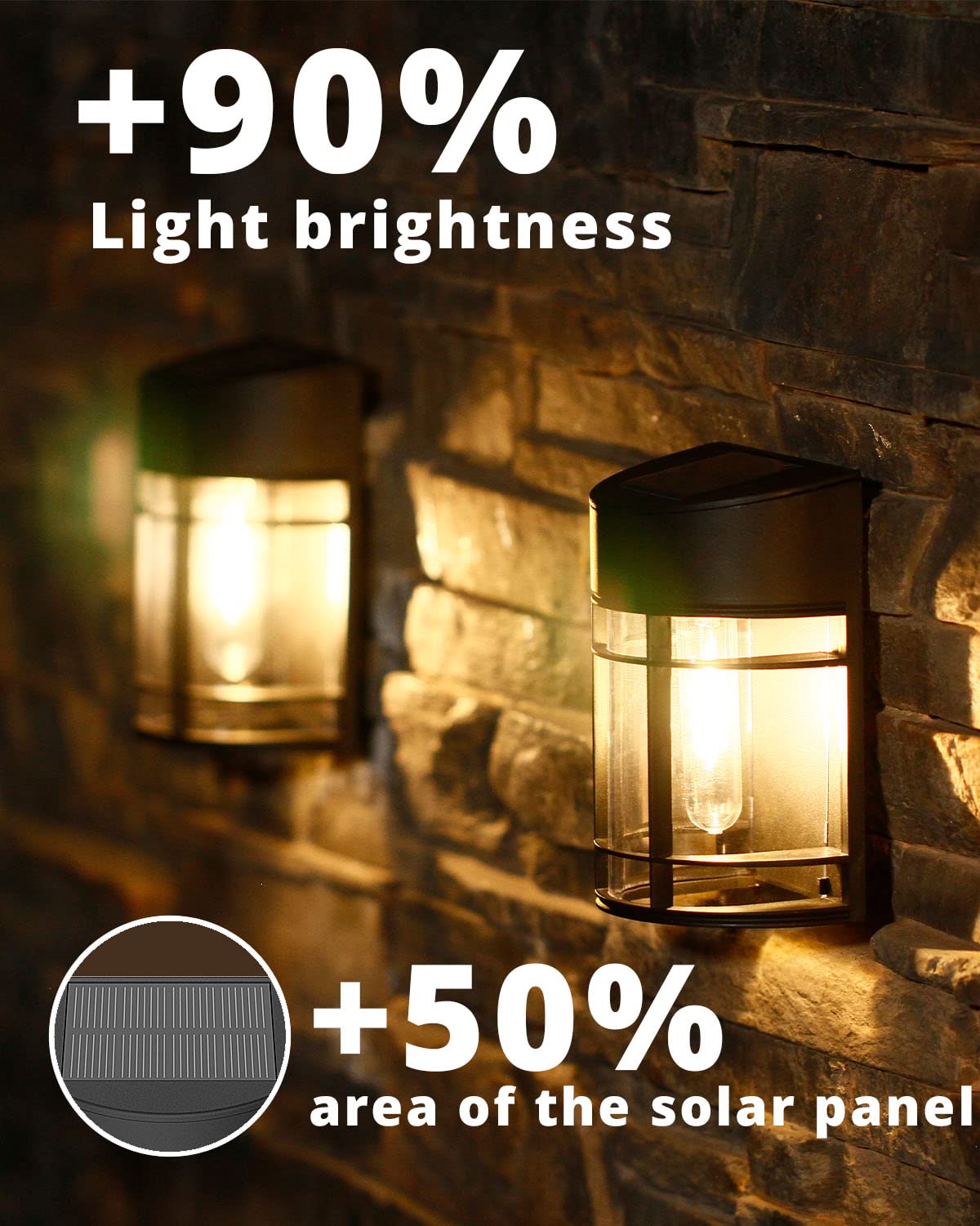 Doeslag Solar Fence Lights, 12 Pack Waterproof Solar Lights Outdoor, Outdoor Solar Lights For Fence Garden Yard Step Deck Stairs