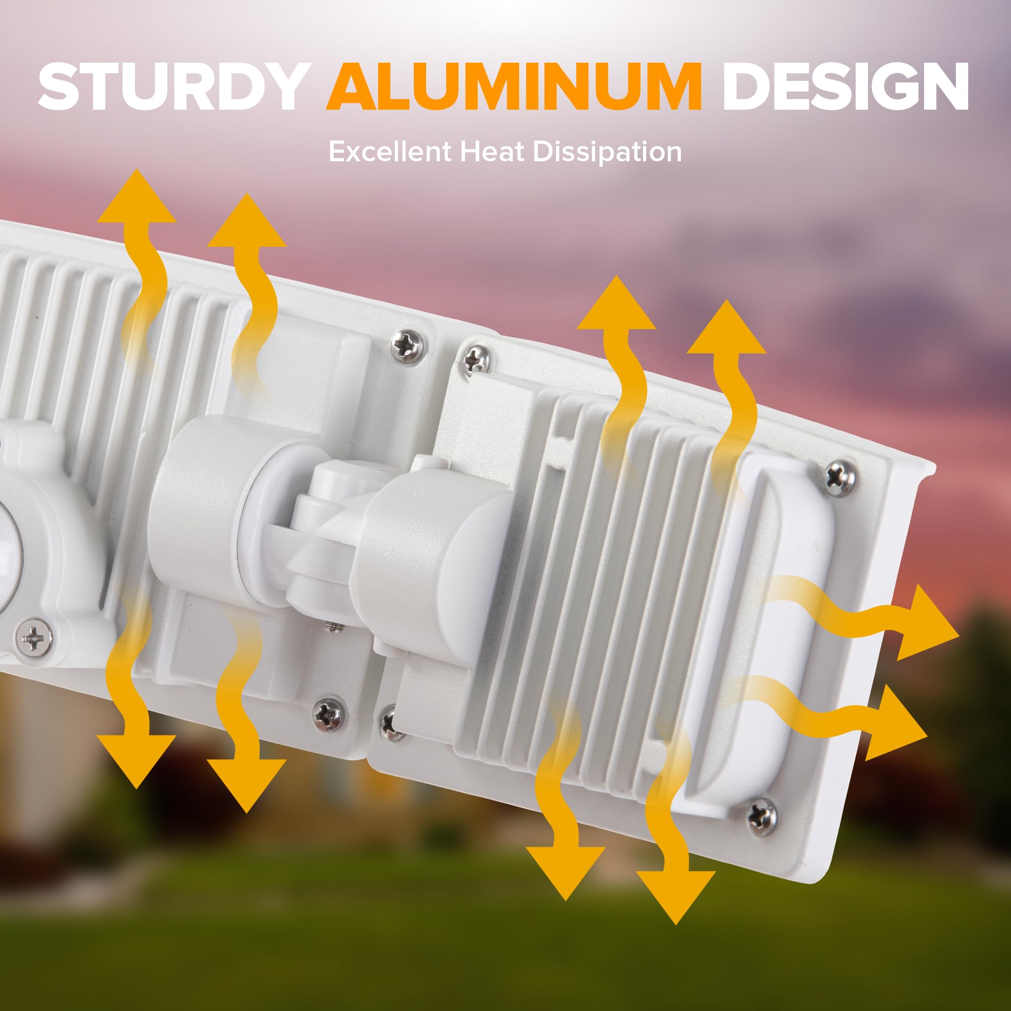 LUTEC LED Flood Light 55W 5200LM 3 Adjustable Heads IP65 Waterproof White Model 6939412015118