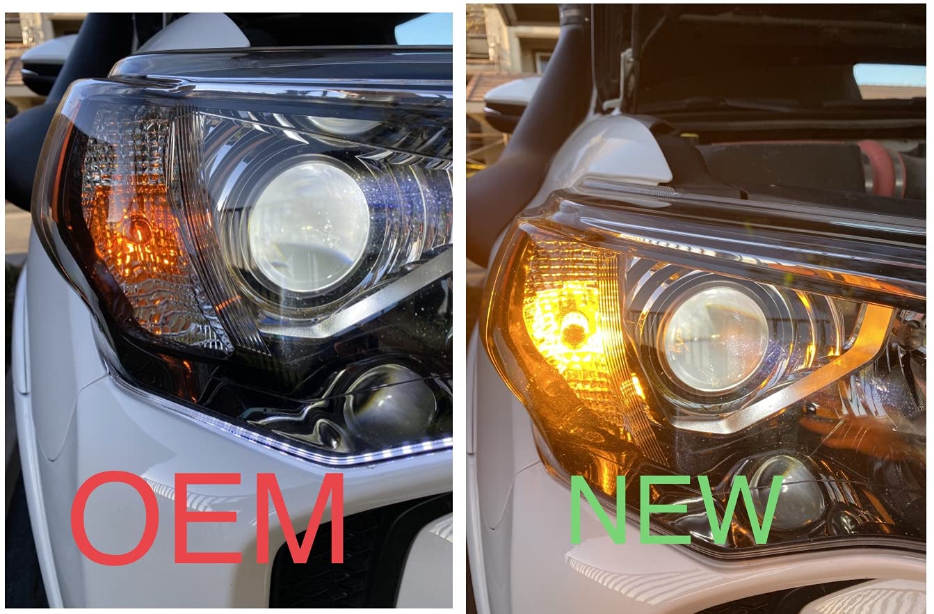 Lighsta 4257 4257Na Built In Resistor Anti Hyper Flash Led Bulbs Amber Yellow, Canbus Error Free Turn Signal Led Bulbs Compatible With 2019 2020 2021 F150 2022 Maverick Xl Xlt (Pack Of 2)