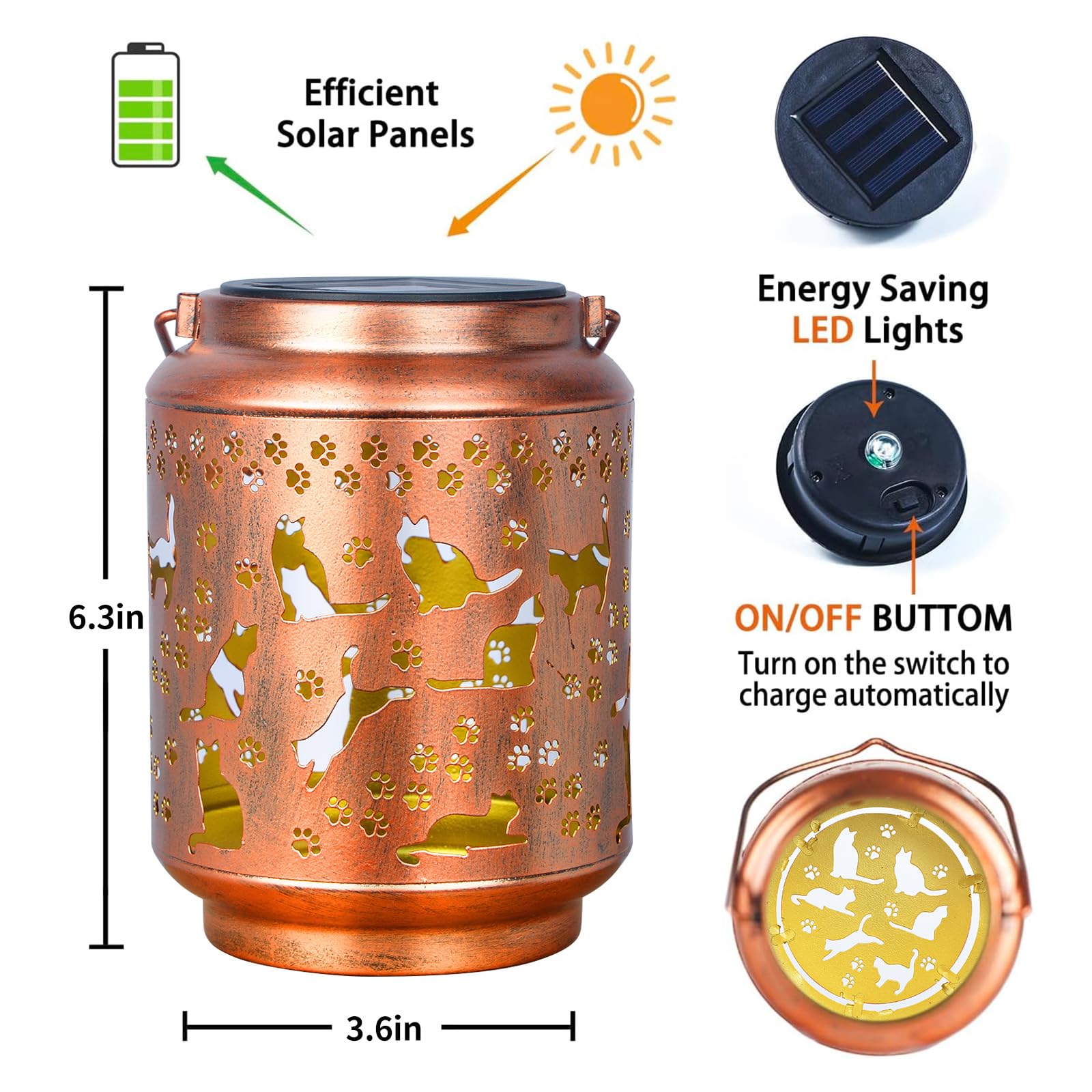 Cat Lover Gifts For Women Mom Grandma Sister Cat Solar Light   Gift Solar Lanterns For Mother Day Christmas Outdoor Waterproof Lights Led Mason Jar Hanging Lamps Decor For Garden Yard Patio