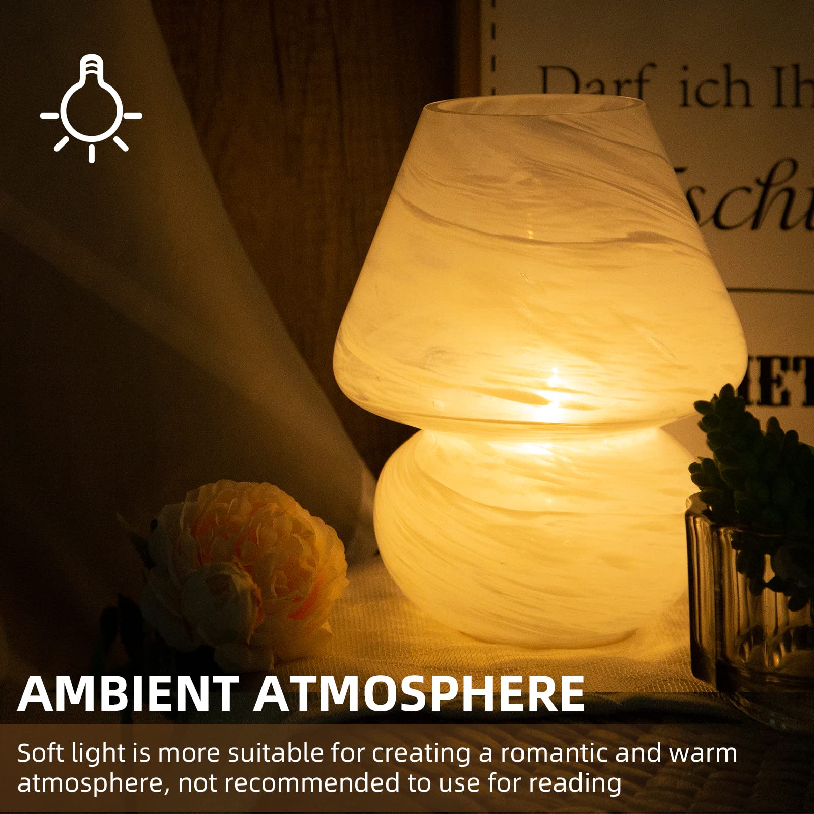 MJ PREMIER Battery Operated Table Lamp, LED Bulb, 15*19 in, Ceramic, Cloud Color