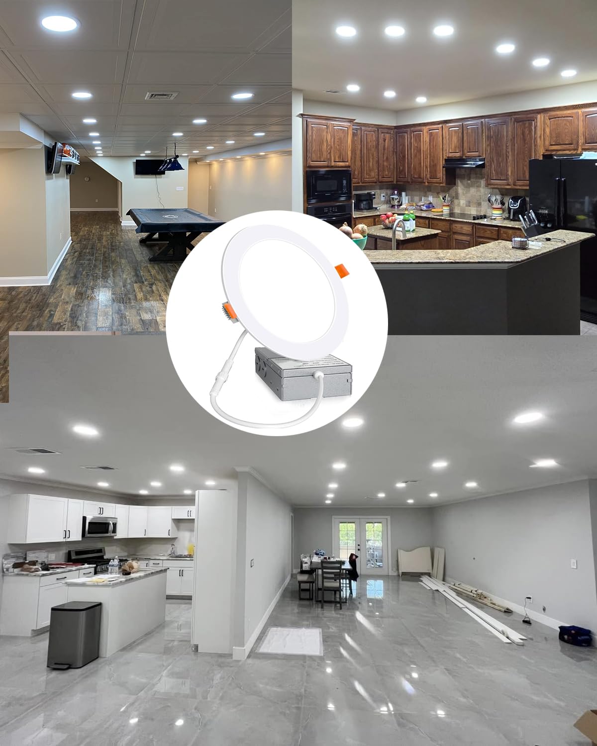 Aophatop 20 Pack Recessed Lighting 6 Inch 6000K Daylight Ultra-Thin Recessed Lighting With Junction Box  1080Lm Brightness Can Lights12W Eqv 110W Can-reduceer Downlight. (6000K  20Pack)
