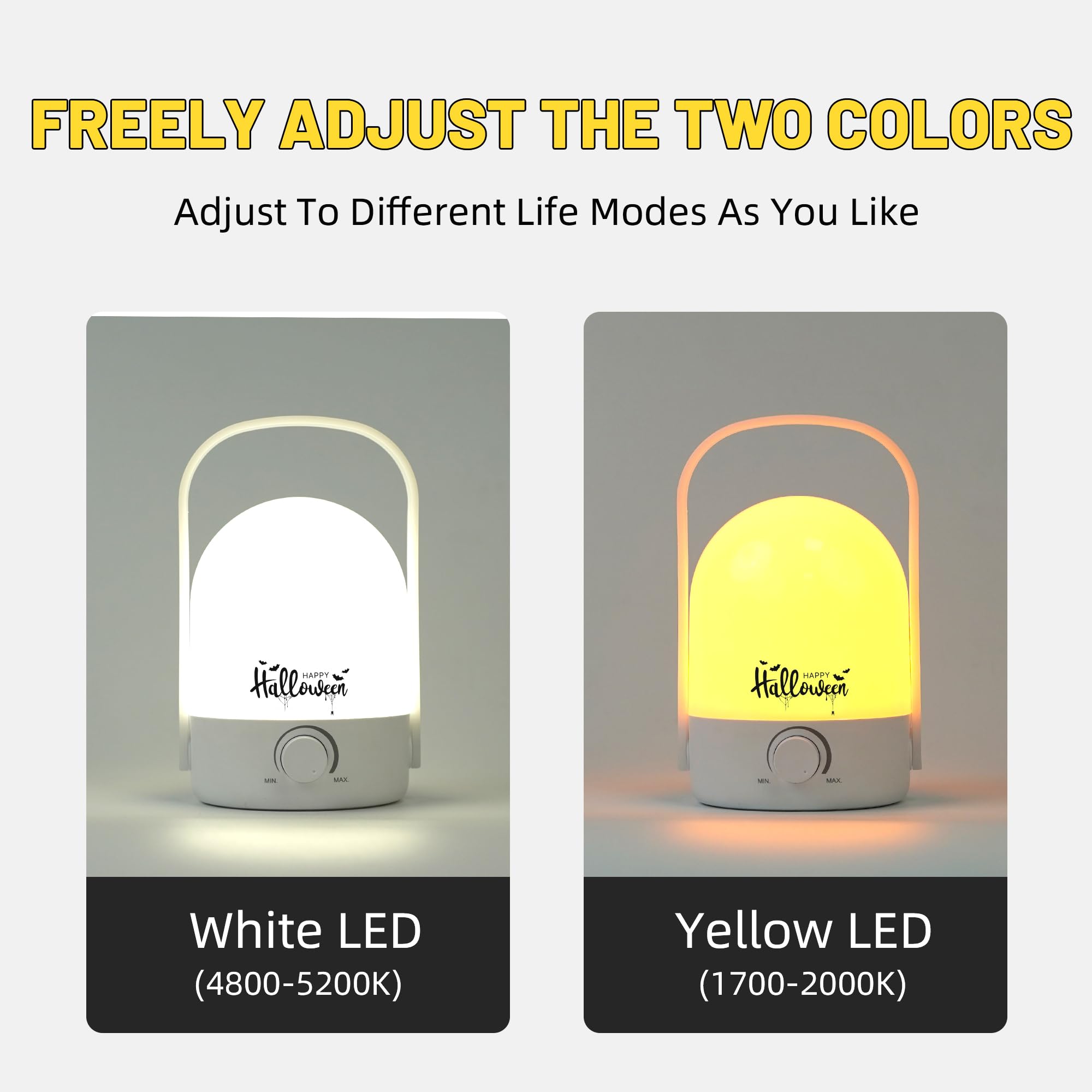 Lisaavo Table Lamp 1200Mah Bedroom Lamps Halloween Rechargeable Camping Light Small Lamps For Small Spaces,White A