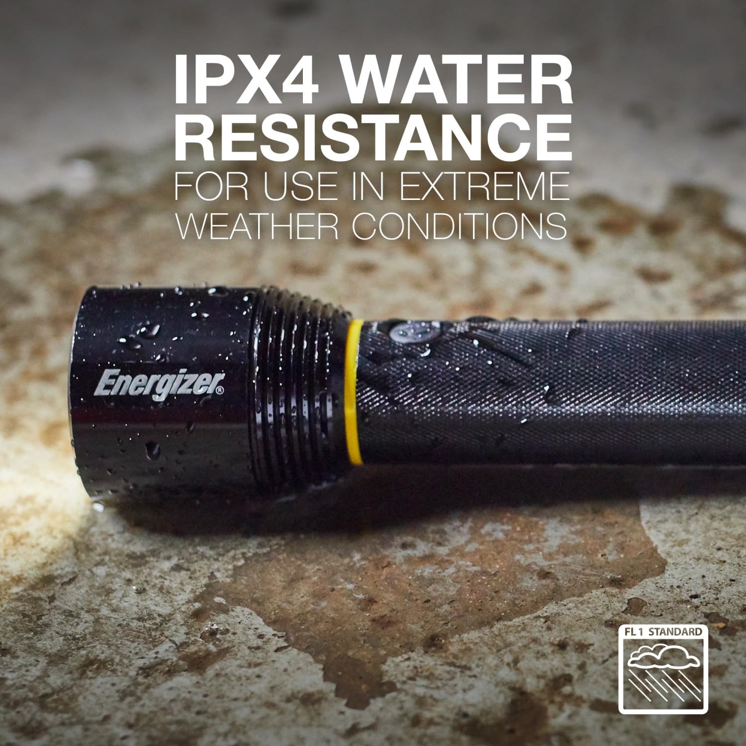 Energizer LED Flashlight Vision PRO, 1000+ Lumens, IPX4 Waterproof, Black, Model 39800139061, Aircraft-Grade Aluminum, One Size