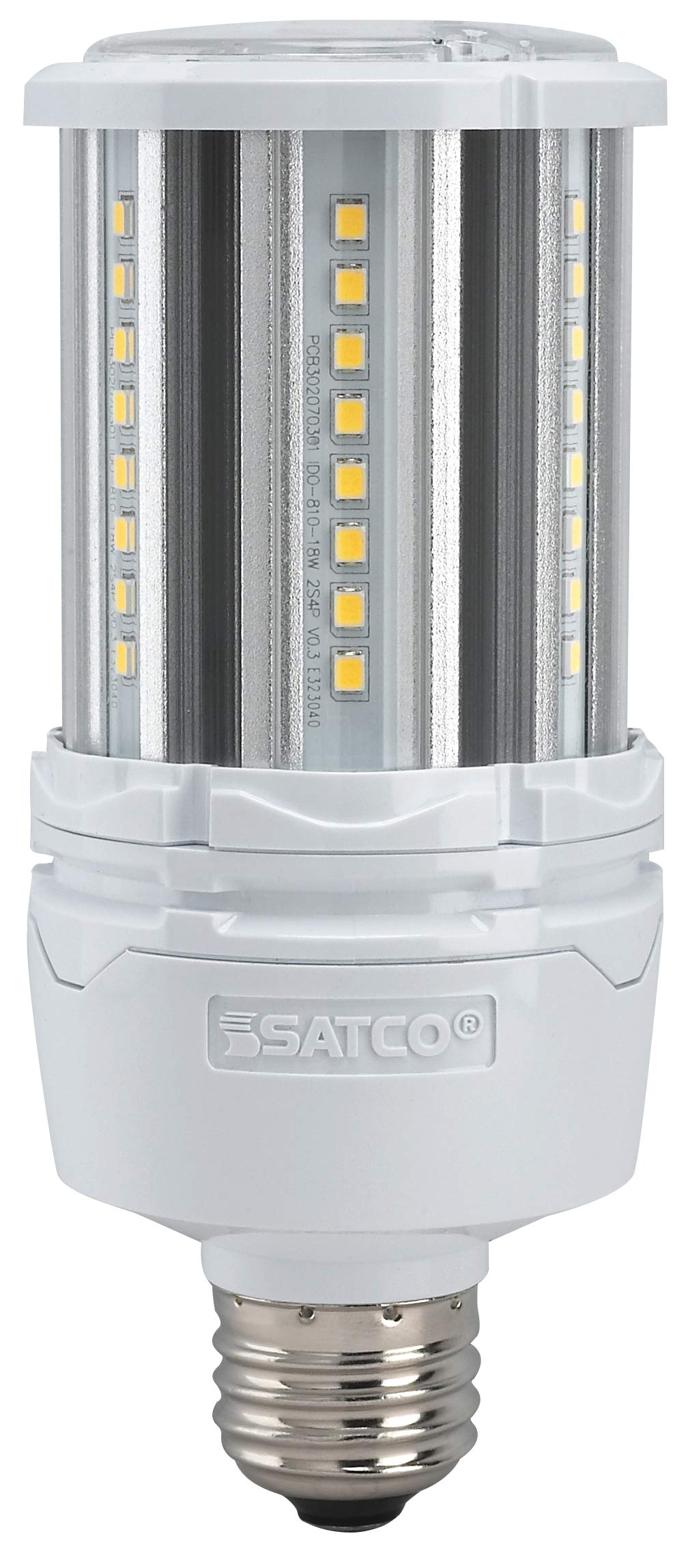 Satco S39390 Hi-Pro Omni-Directional High-Lumen Led Corncob Lamp, Hid-Replacement, Industrial And Commercial Application, 100-27
