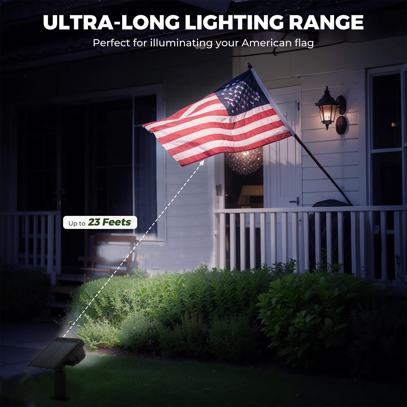 Kingsyard Solar Lights Outdoor Waterproof Ip68, 47 Leds 3 Lighting Modes Usb & Solar Powered Garden Yard Pathway Spot Lights For