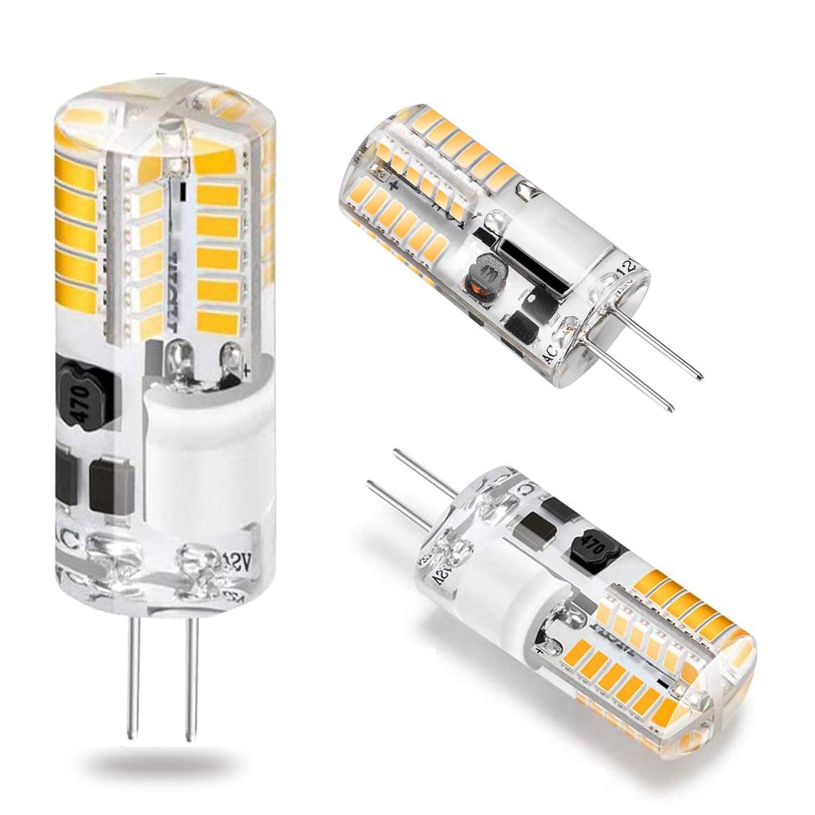 Dopkuss G4 Led Light Bulbs 3W Bi-Pin 30W T3 Halogen Bulb Equivalent, Ac/Dc 12V Warm White 3000K, Non-Dimmable Led Bulb For Home