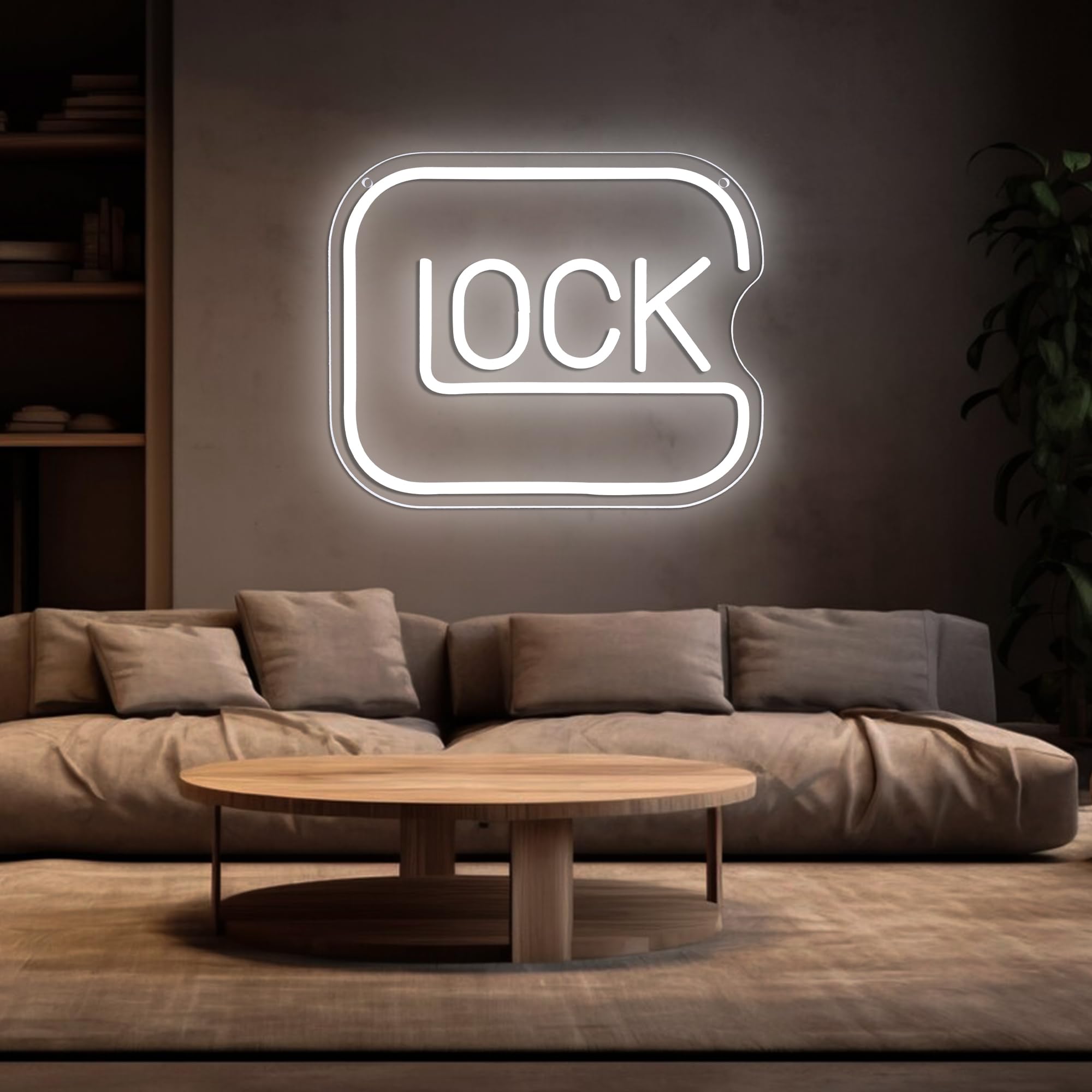 Gippro Neon Wall Sign, Dimmable Gaming Light, USB Powered, 9.8 x 11.8 inches, White, Perfect for Game Room, Bedroom, Man Cave