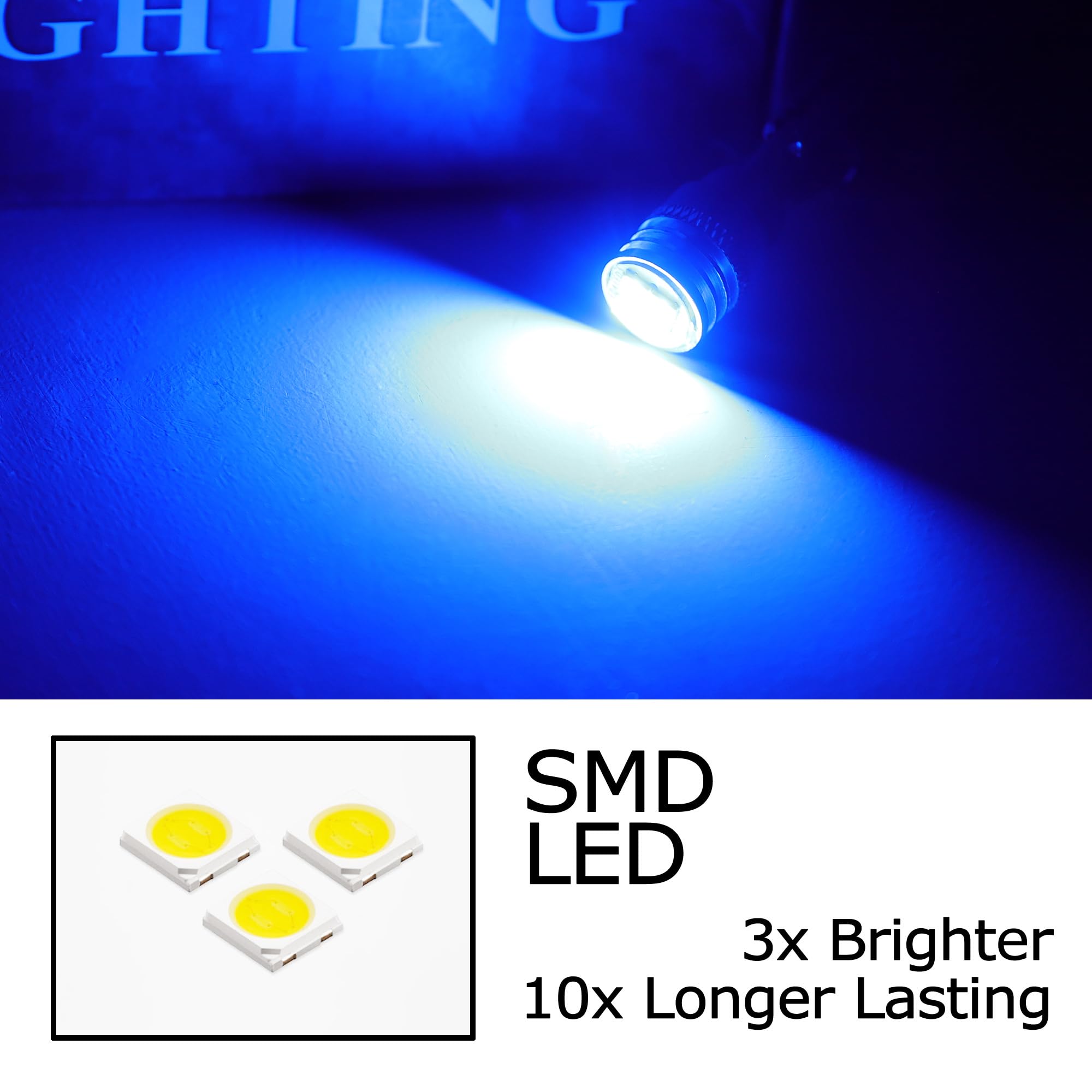 Ijdmtoy Jdm Ultra Blue 4-Smd High Power Led Side Mirror Replacement Bulbs Compatible With 2007-2014 Toyota Fj Cruiser