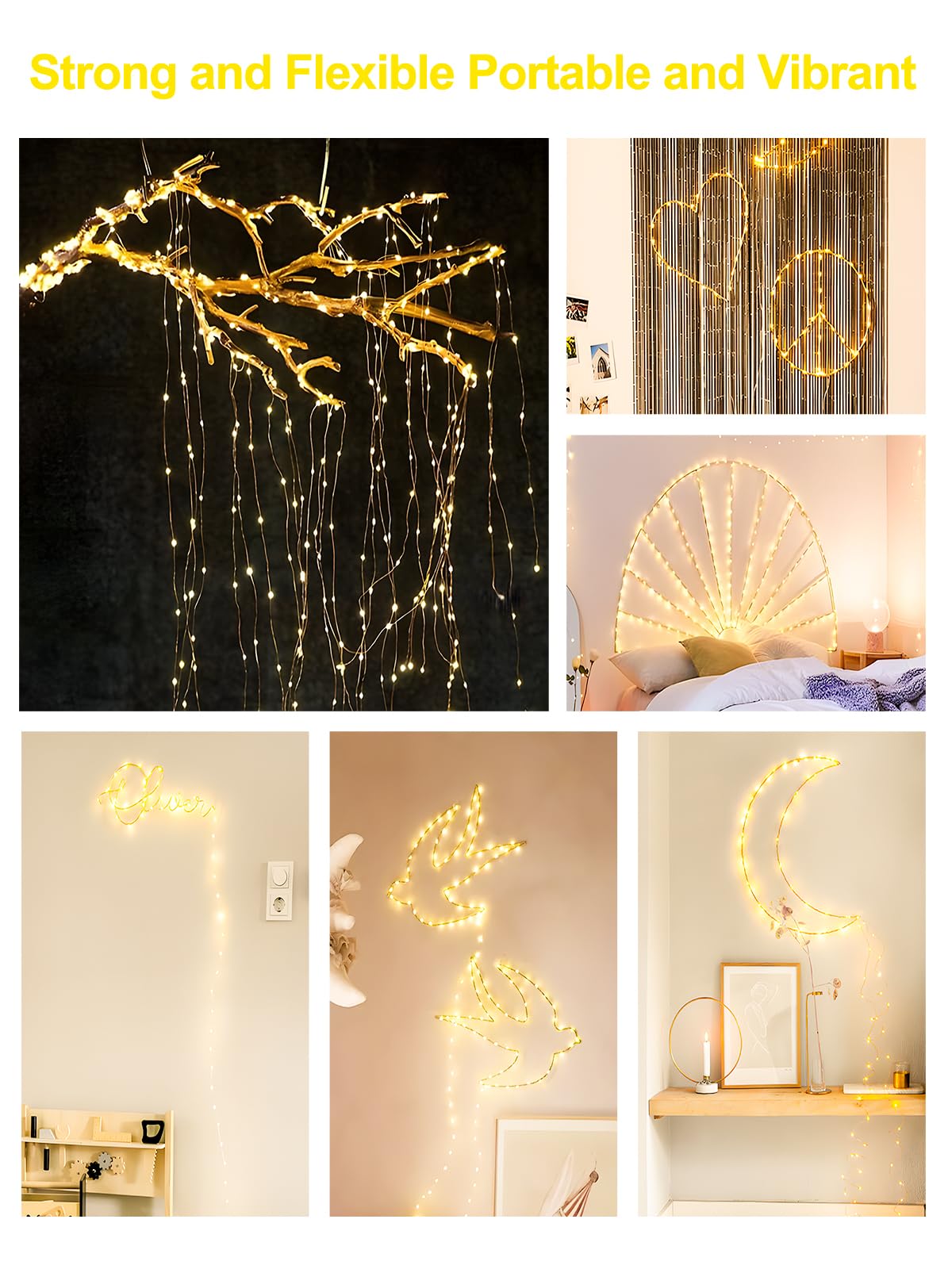 Fibevon Fairy Lights Battery Operated, 12-Pack 7.2Ft W/20 Led Mini Lights Waterproof String Lights For Mason Jar/Centerpiece Table/Bedroom/Wedding/Valentines/Christmas/Outdoors/Indoor Decoration