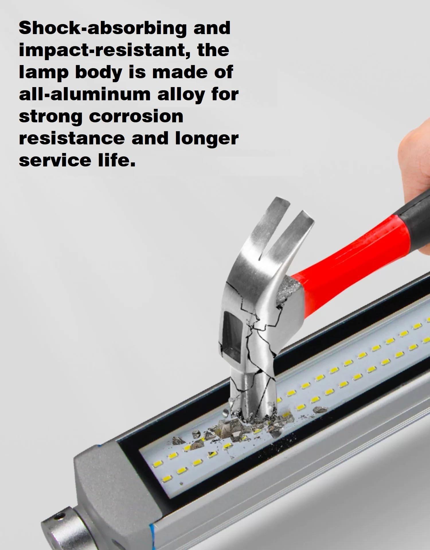 XUNDE LED Tube Light 20W IP67 Explosion Proof CNC Machine Lighting Model HYT10206 Silver L