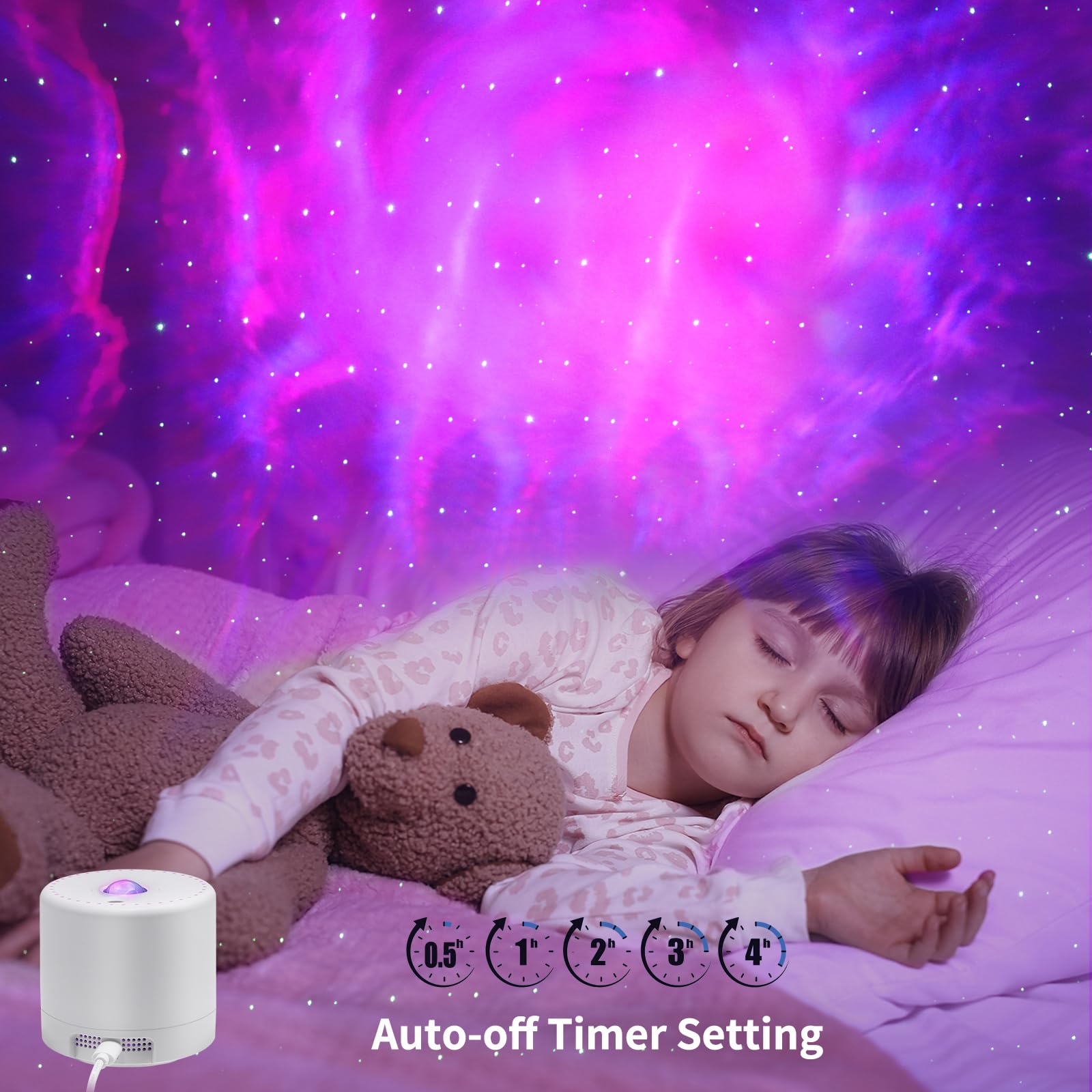 Sonhonron Star Projector SA203G - Remote Control Galaxy Light, LED Nebula Night Light for Bedroom Decor, White