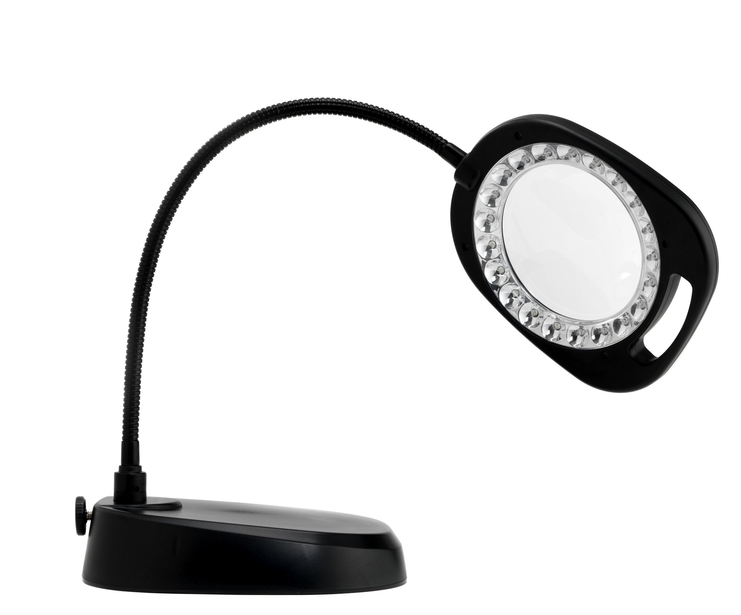 Daylight Company UN1081 Magnifier Lamp, Black - Plastic, Adjustable Brightness, Ideal for Crafts and Reading