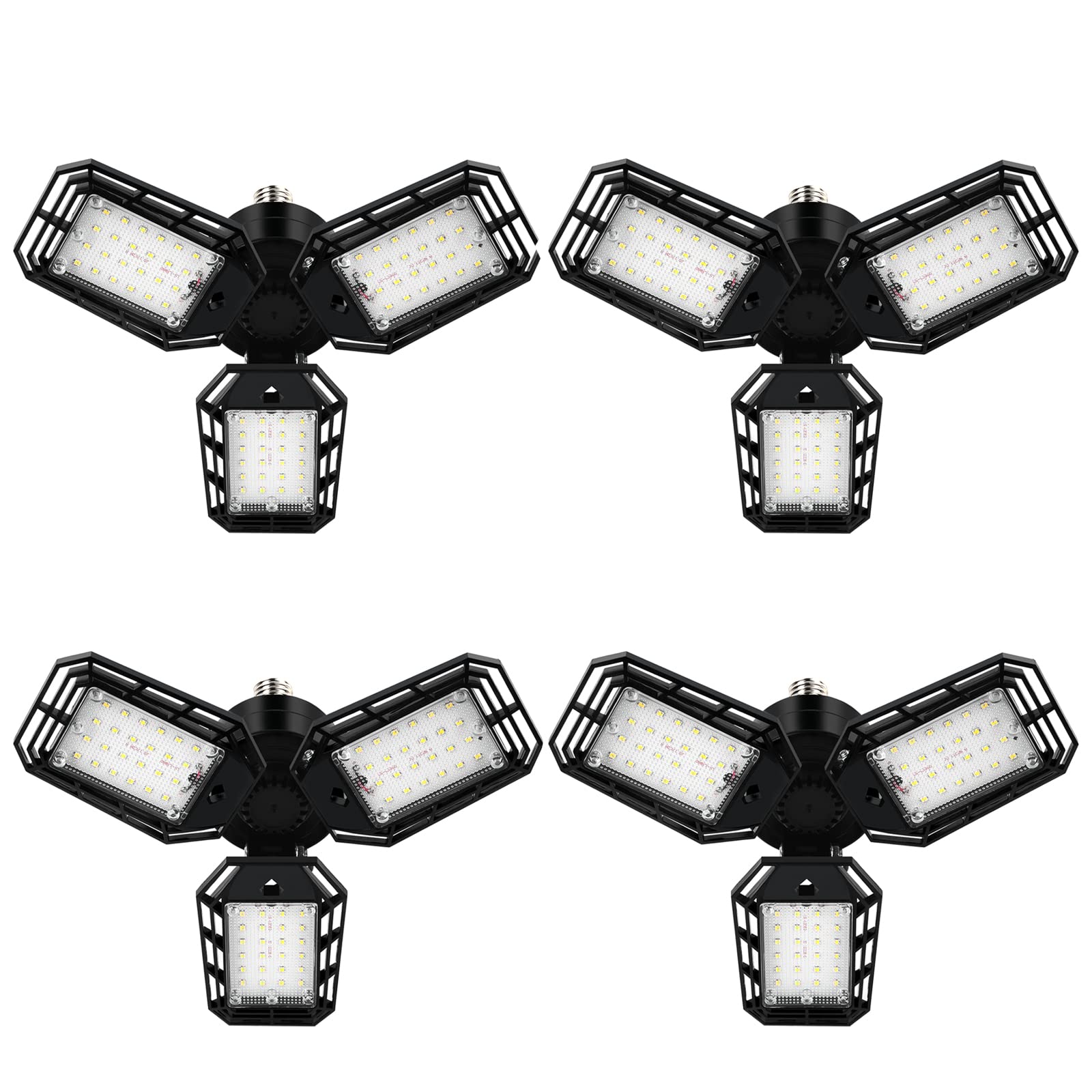 Aoretic 80W Led Garage Lights Bulb 4 Pack - 8000Lm, 6500K, 3 De