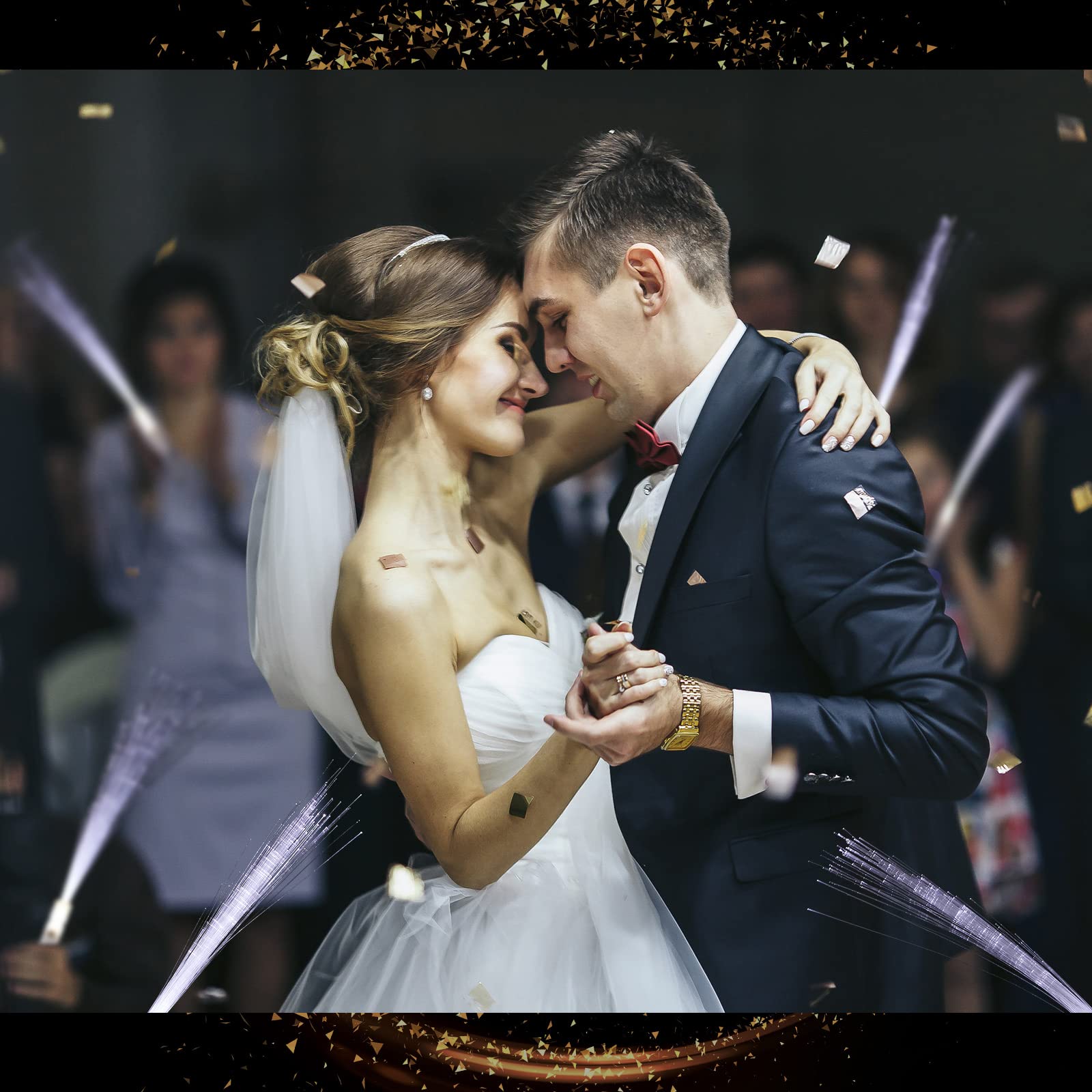 Fiber Optic Wand White Glow Sticks Long Light up Wedding Wand LED Magic Flashing Sparklers with 3 Light Modes for Wedding Bridal