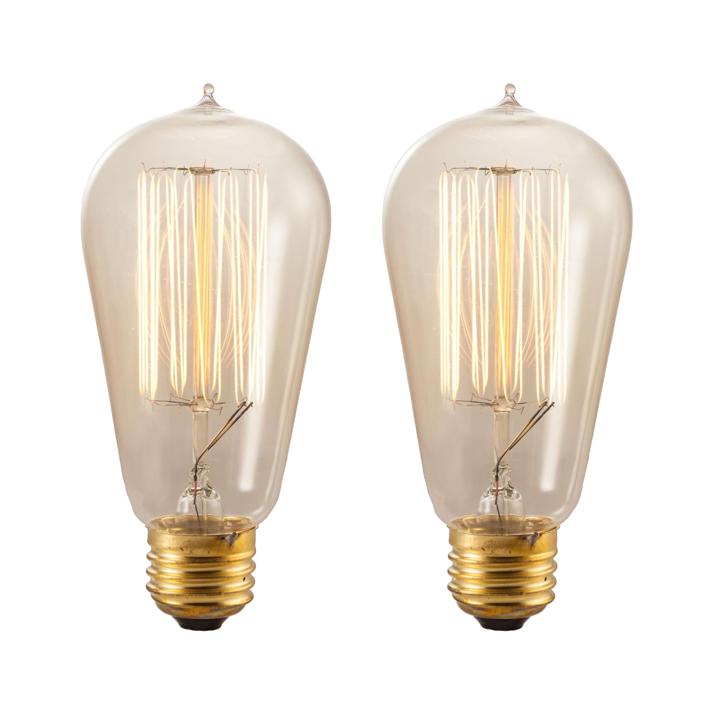 Bulbrite 134019 40W Nostalgic Edison Squirrel Cage-Style Bulb - 2 Pack