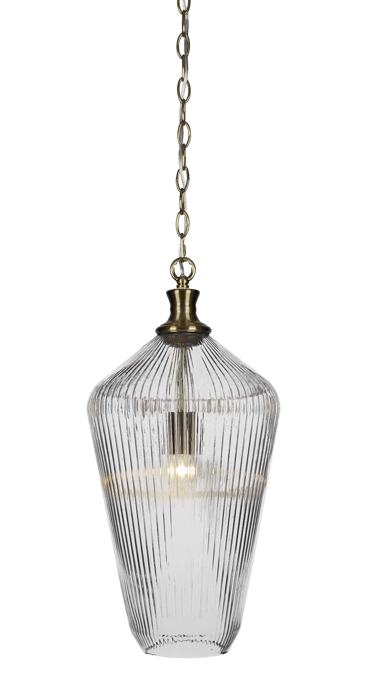 Toltec Lighting Carina 1 Light Pendant in New Age Brass (93-NAB-4650)