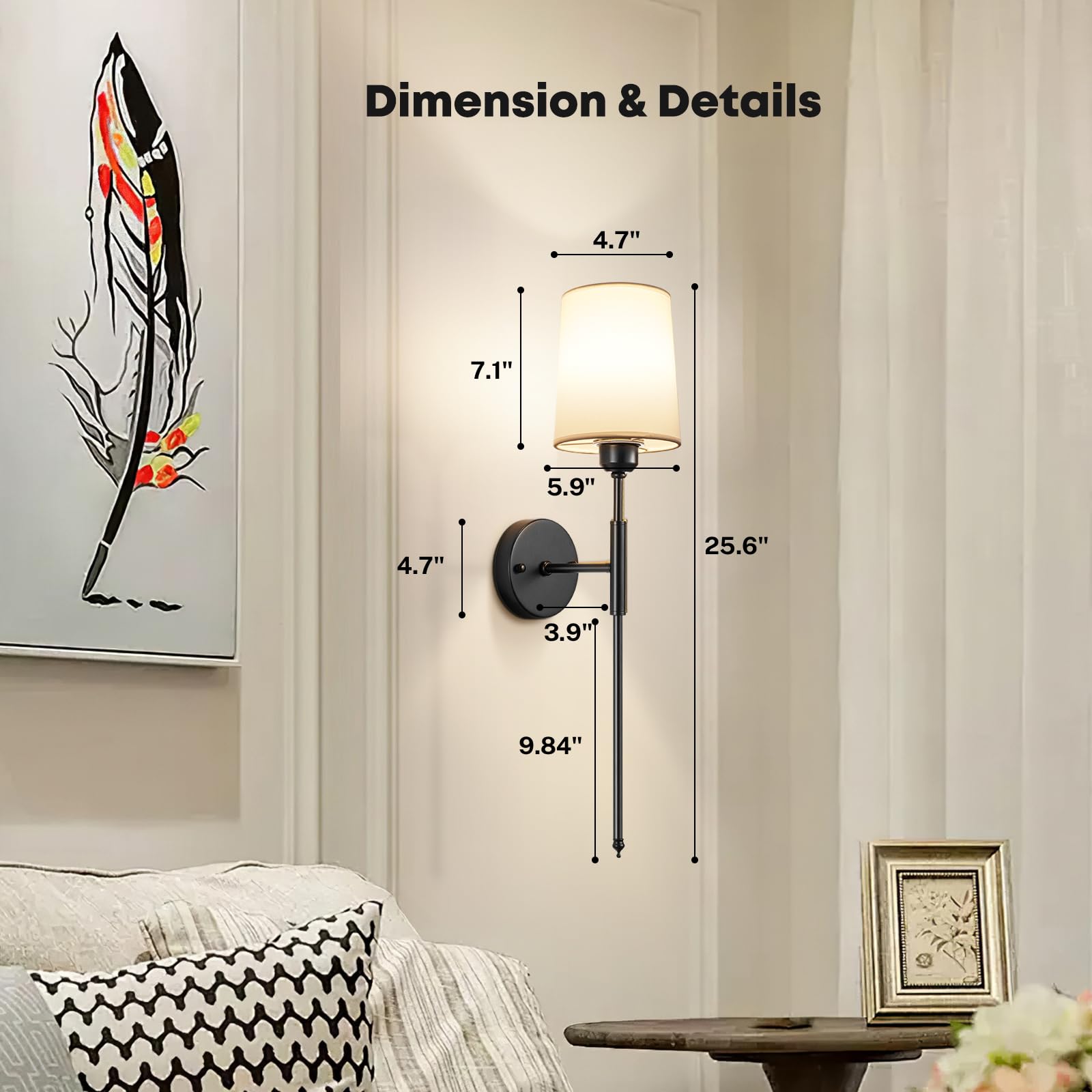 NookNova Battery Operated Wall Sconce Set of 2, Battery Powered Wall Sconces Rechargeable Wall Lights with Remote Dimmable Wall
