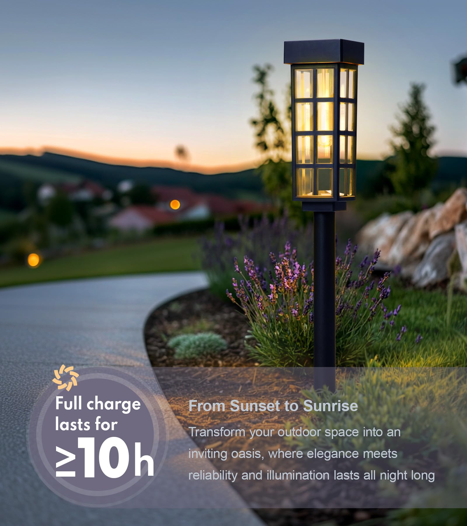 Pasamic Solar Pathway Lights Outdoor8 Pack Solar Pathway Lights, Led Solar Lights Outdoor, Ip65 Waterproof Outdoor Solar, Landsc