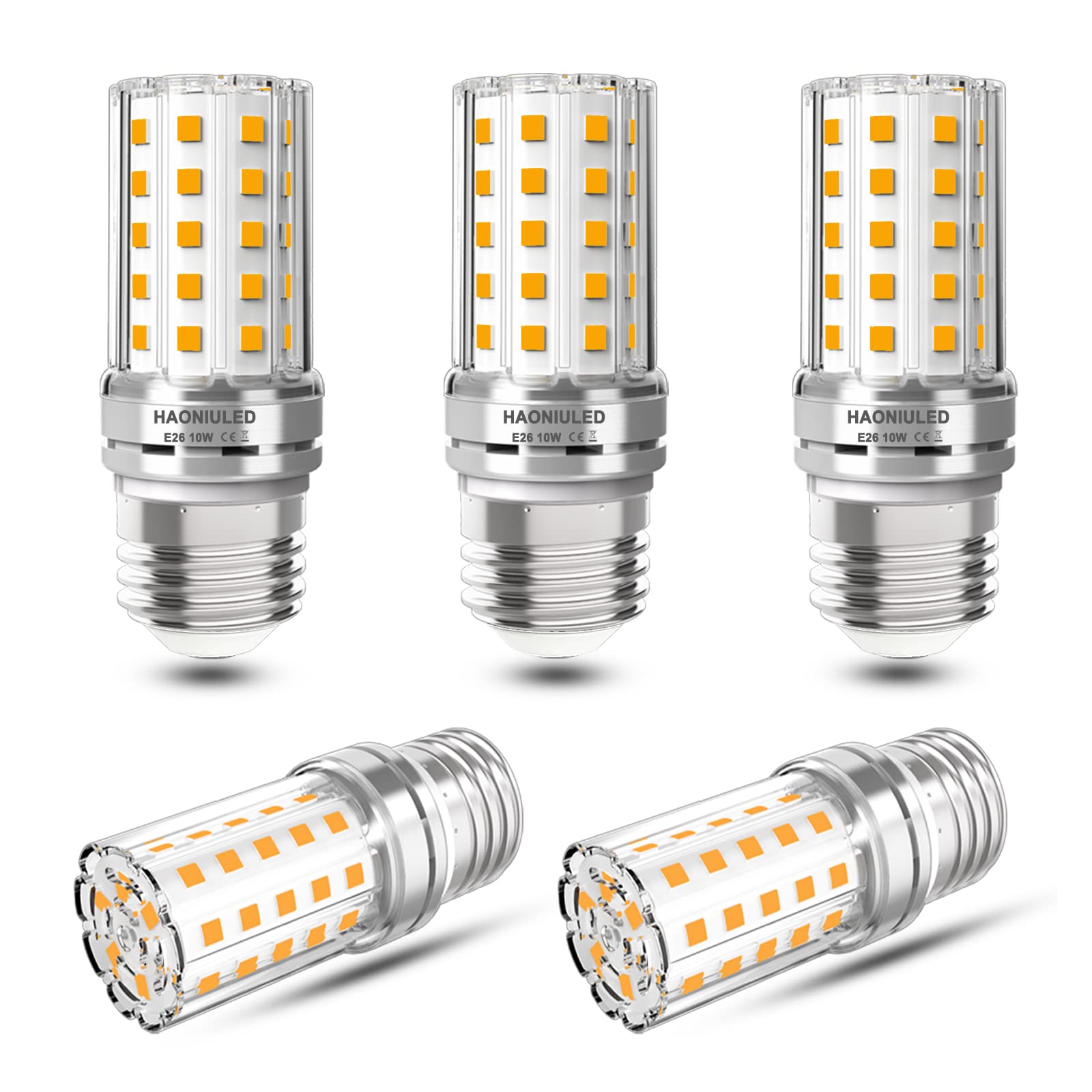 5 Pack, E26 Led Corn Light Bulbs, Warm White 3000K, 1000 Lumen, 100 Watt Equivalent Incandescent Bulbs, Non-Dimmable E26 Led Bul