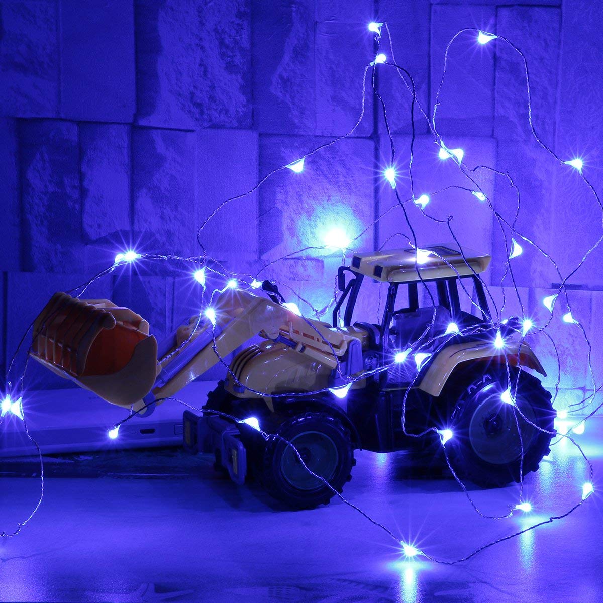 Ehome Fairy Lights, Usb Operated Fairy Light Plug In 33Ft 100 Led Waterproof String Lights Copper Wire Decorative String Light For Bedroom Indoor Christmas Wedding Party Patio Window (Blue)
