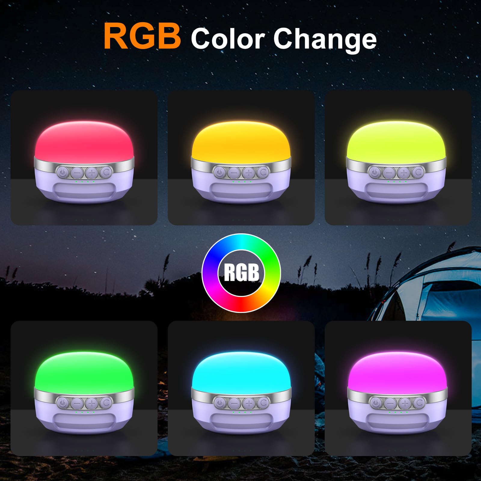 Zmnt Led Camping Lantern Rechargeable 1400Lm  Up To 420H Running Time Camping Tent Rgb Light  10400Mah Emergency Hanging Light For Hurricane  Power Outages  Home  Hiking Violet