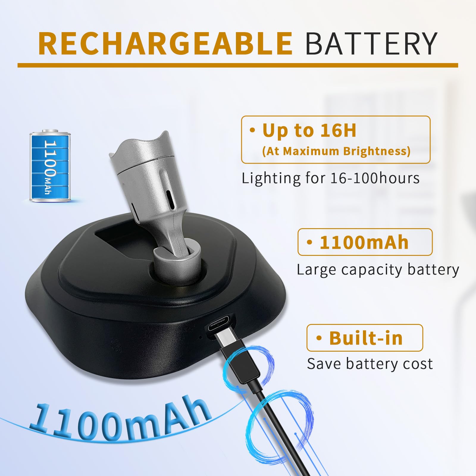 Leastyle Led Wireless Spotlights With Remote Rechargeable Up Lights Indoor With 3000K/4000K/6000K Battery Operated Lights With T