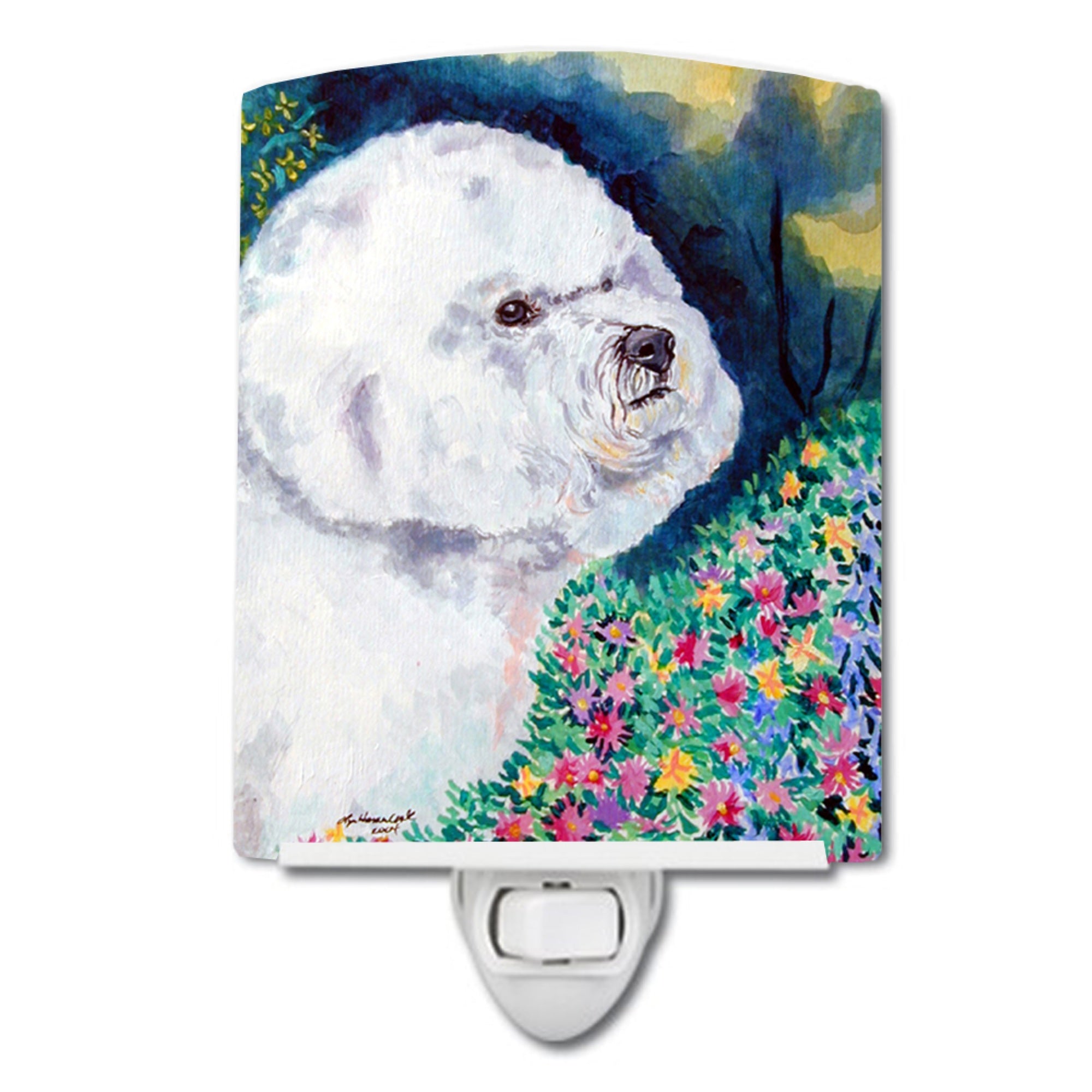  inchCarolines Treasures Bichon Frise Ceramic Night Light, 6x4, Multicolor inch
