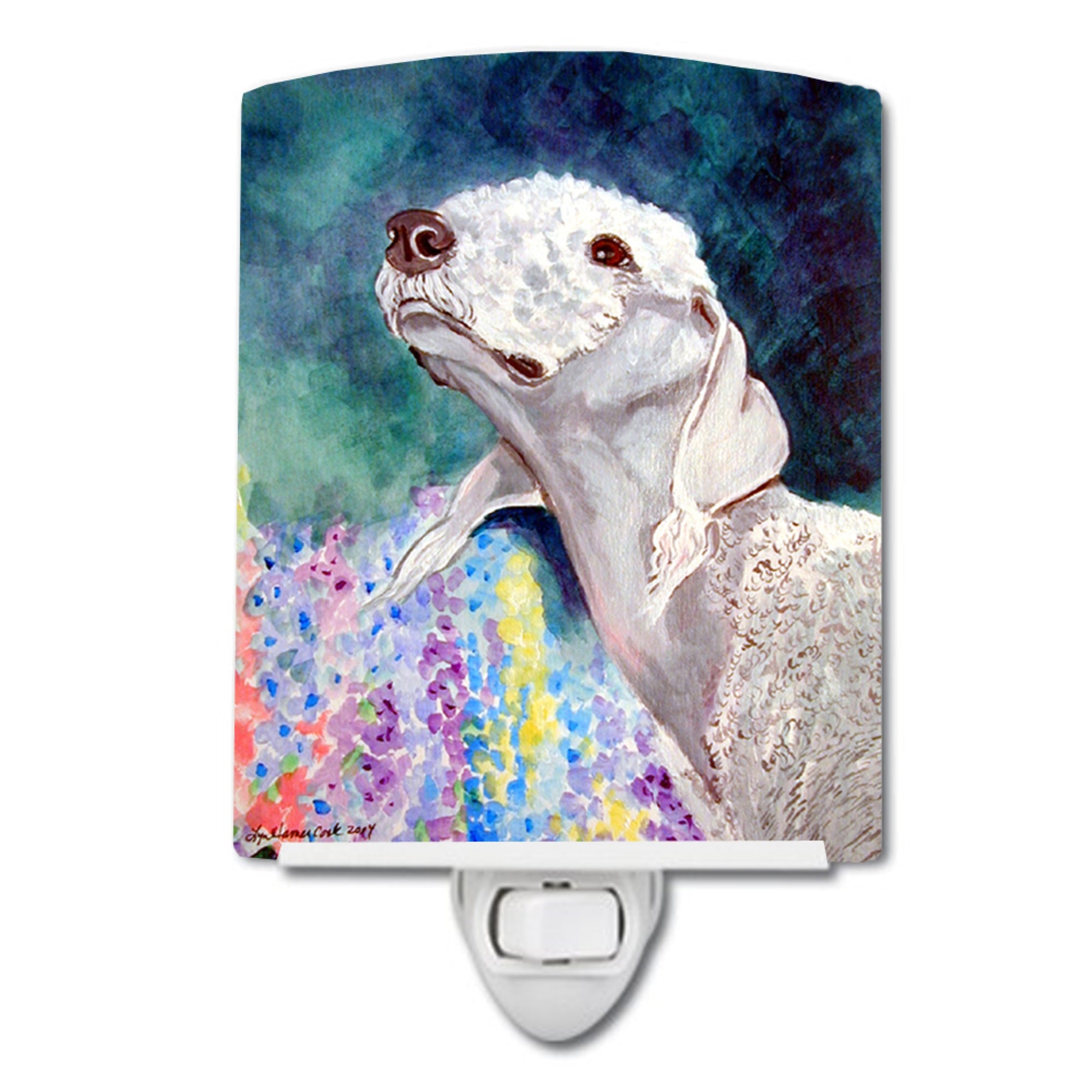  inchCarolines Treasures Bedlington Terrier Ceramic Night Light, 6x4, Multicolor inch
