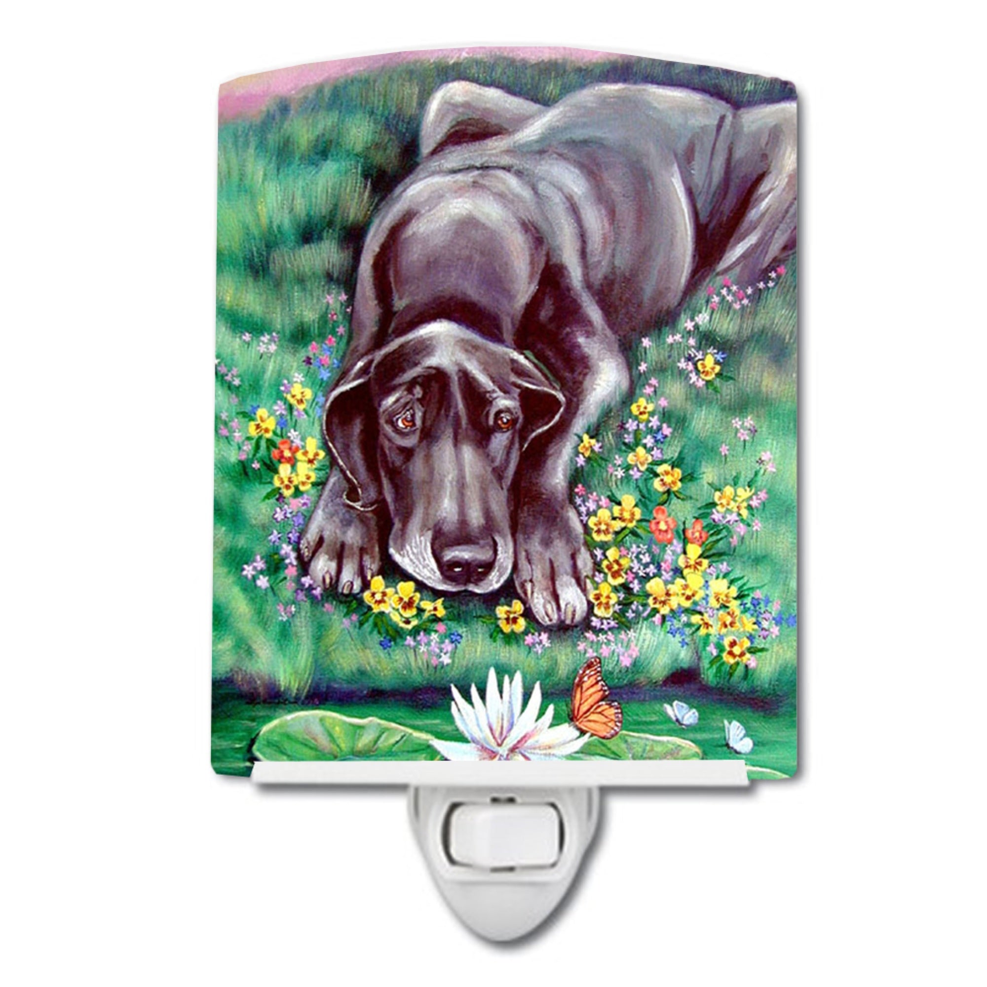  inchCarolines Treasures Blue Dane Ceramic Night Light, 6x4, Multicolor inch