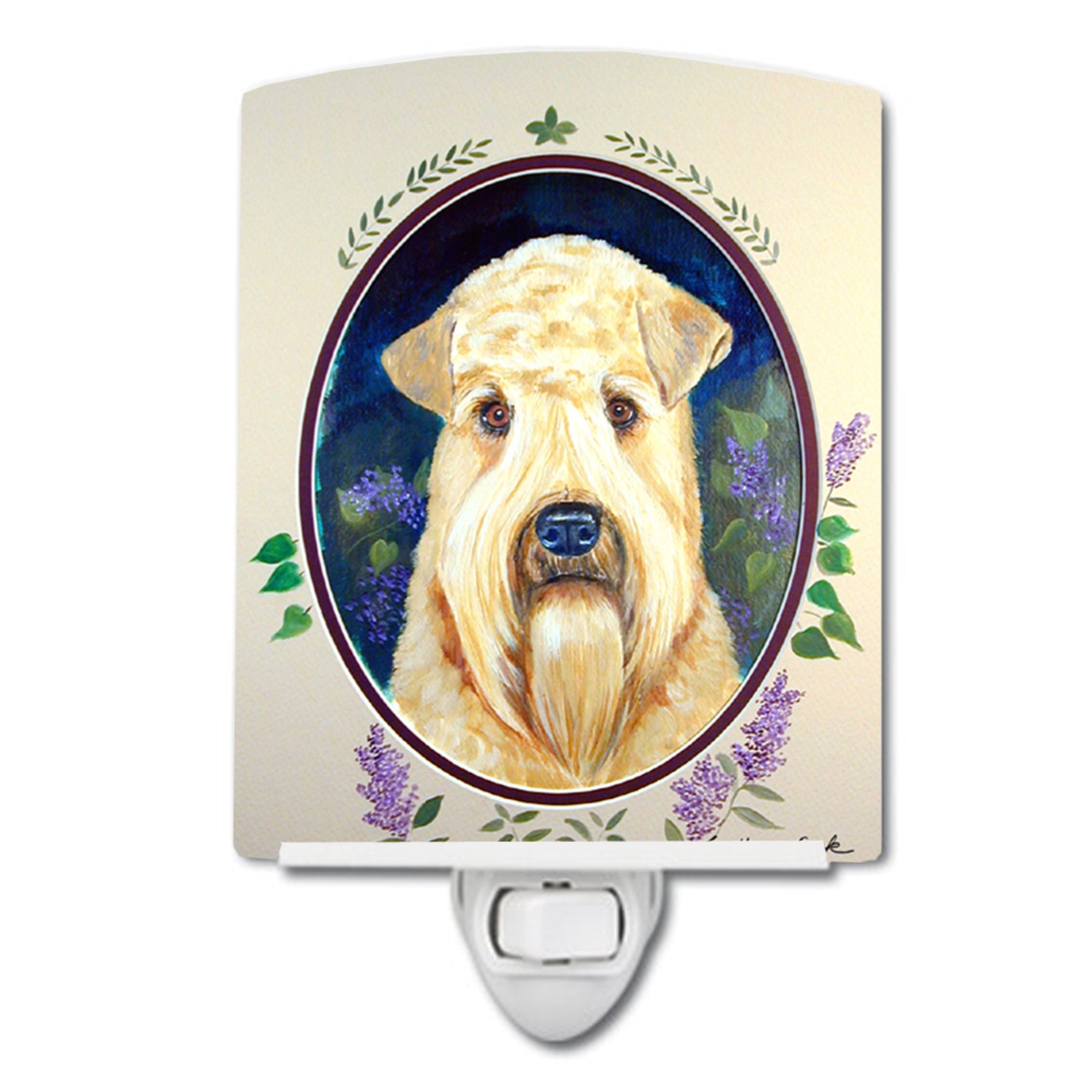  inchCarolines Treasures Wheaten Terrier Soft Coated Ceramic Night Light, 6x4, Multicolor inch